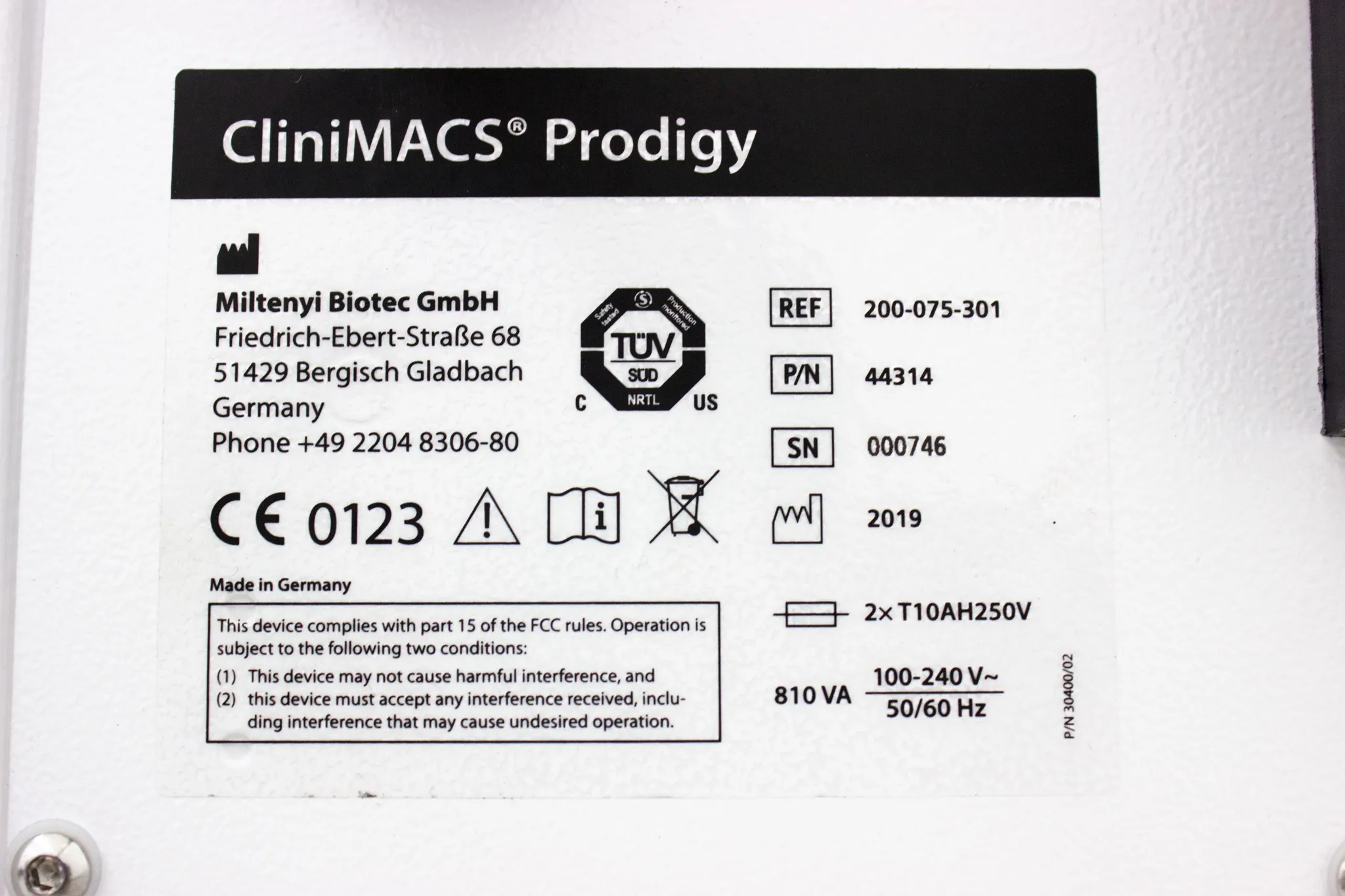 Miltenyi Biotech CliniMACS Prodigy Cell Harvester