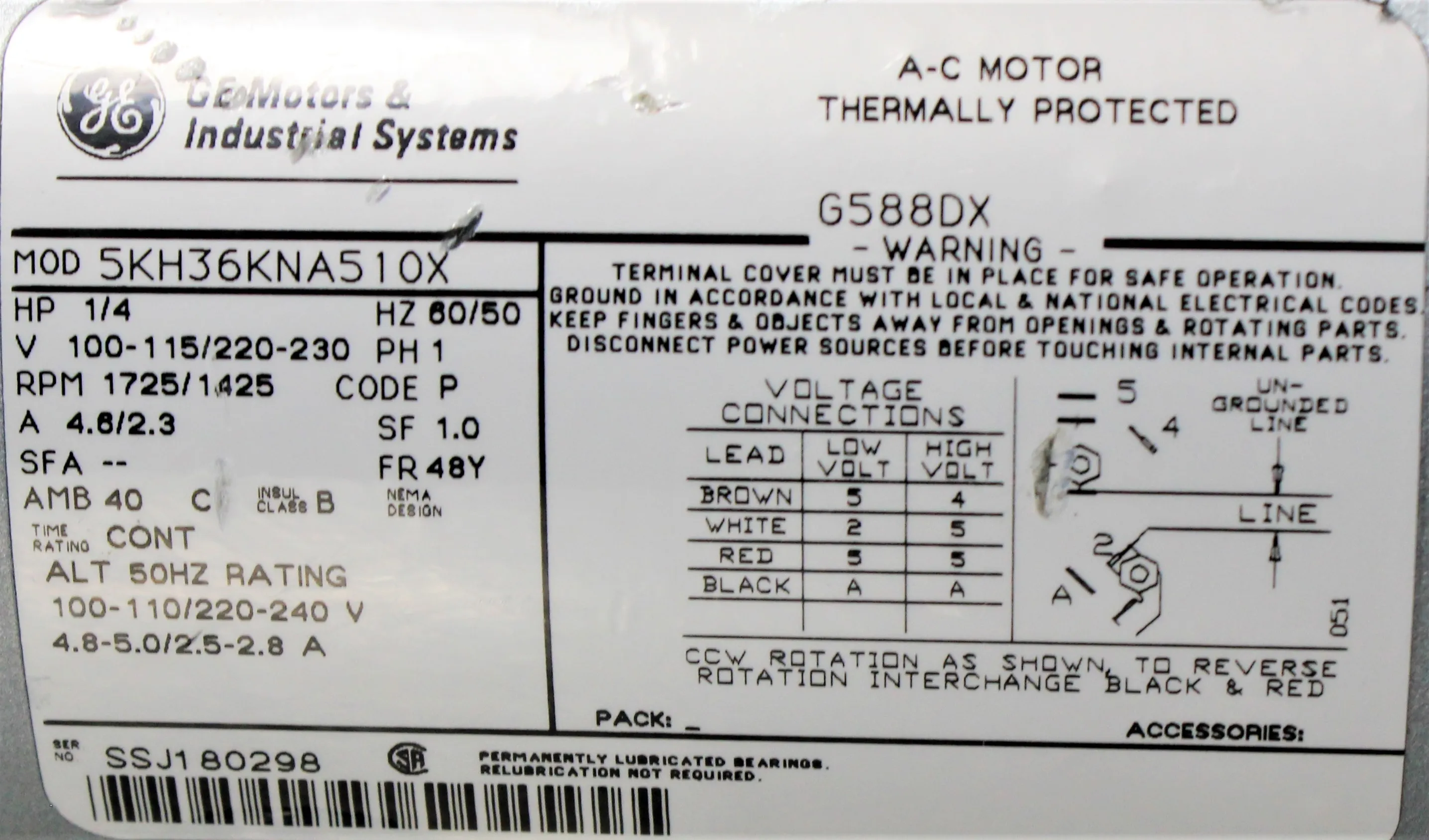 Gast 0523-V4F-G588DX Vacuum Pump