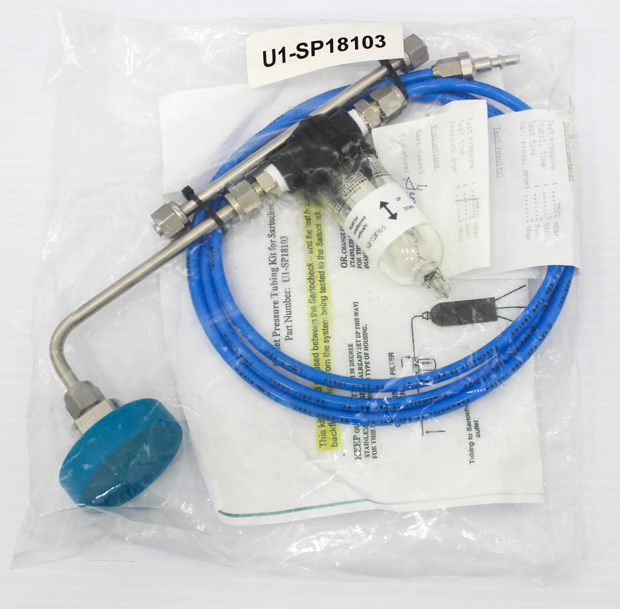 Sartorius Outlet Pressure Tubing Kit for Sartocheck U1-SP18103