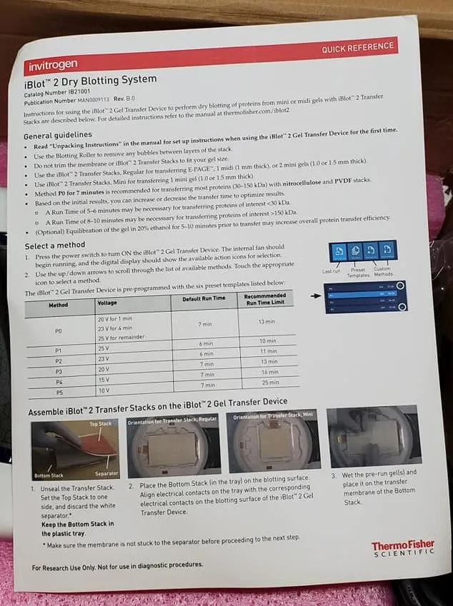 Invitrogen iBlot 2 Gel Transfer Device IB21001