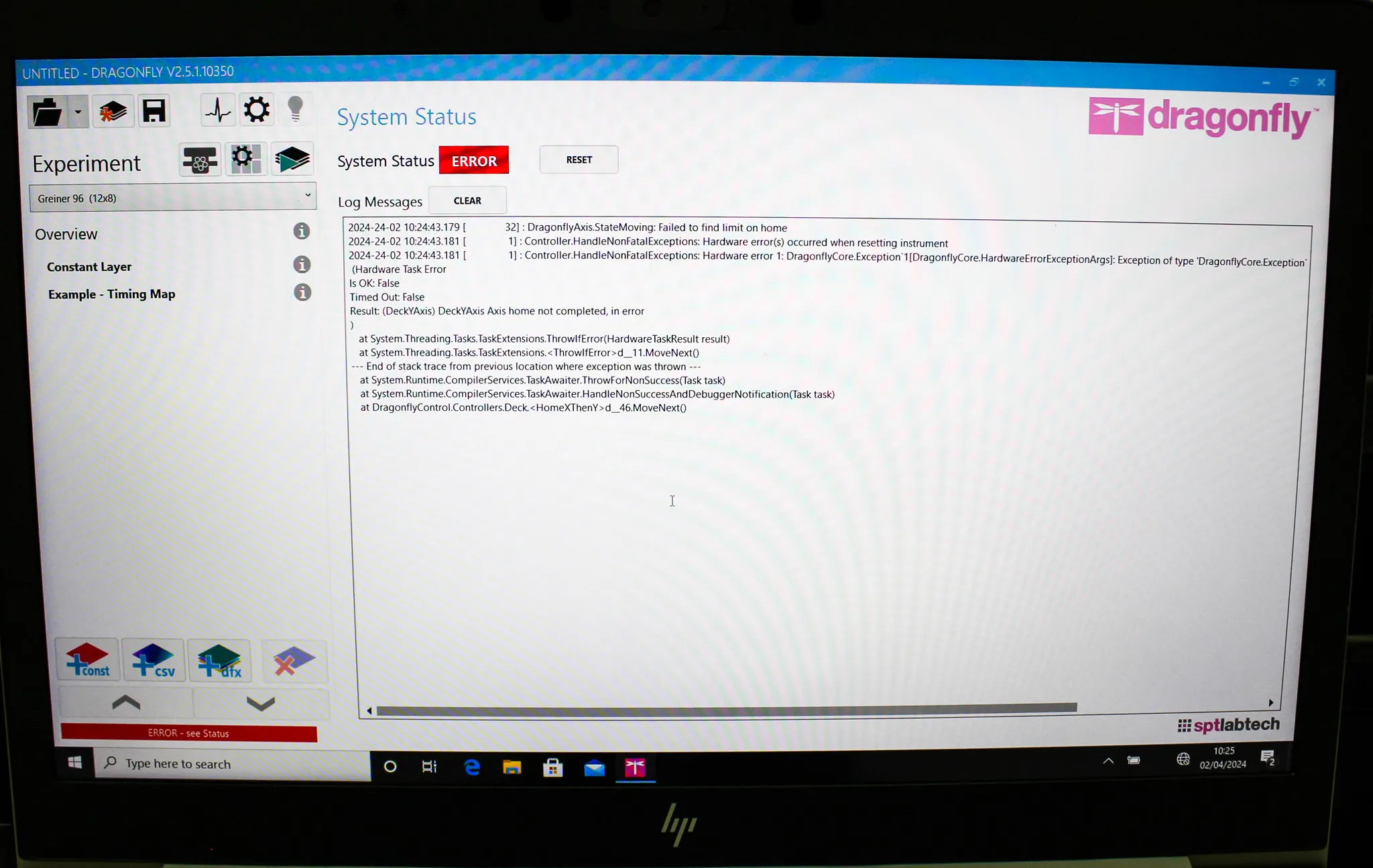 SPT Labtech Dragonfly Discovery Low Volume Liquid Handler System on Custom Cart (Dragonfly Discovery v2.51.10350)