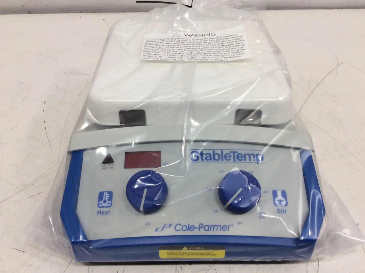 Cole Parmer StableTemp Cat. 03407-10 Heated Stir Plate 7" x 7"