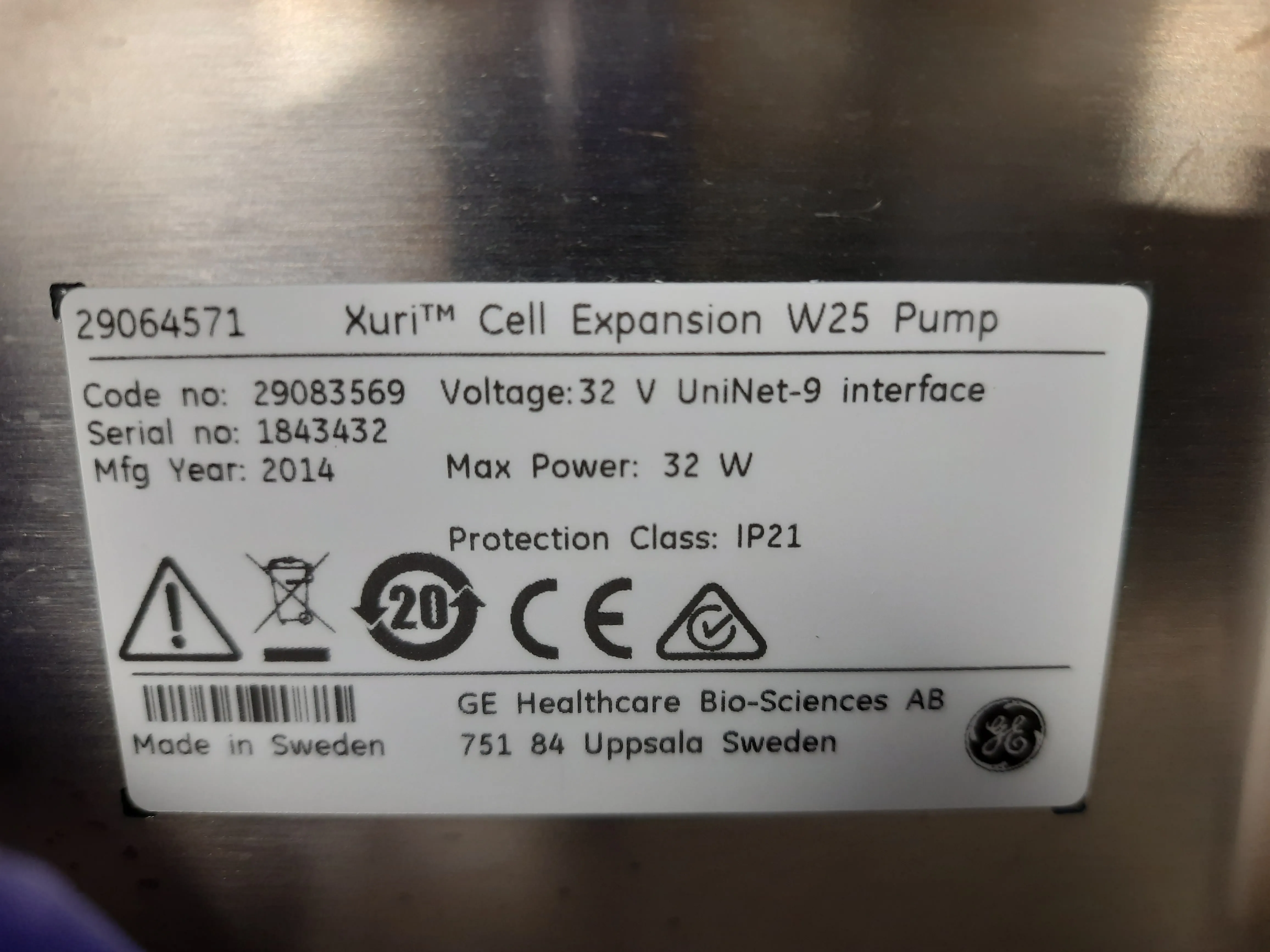 GE Healthcare Xuri Cell Expansion System W25 29-0645-68 Cell Harvester