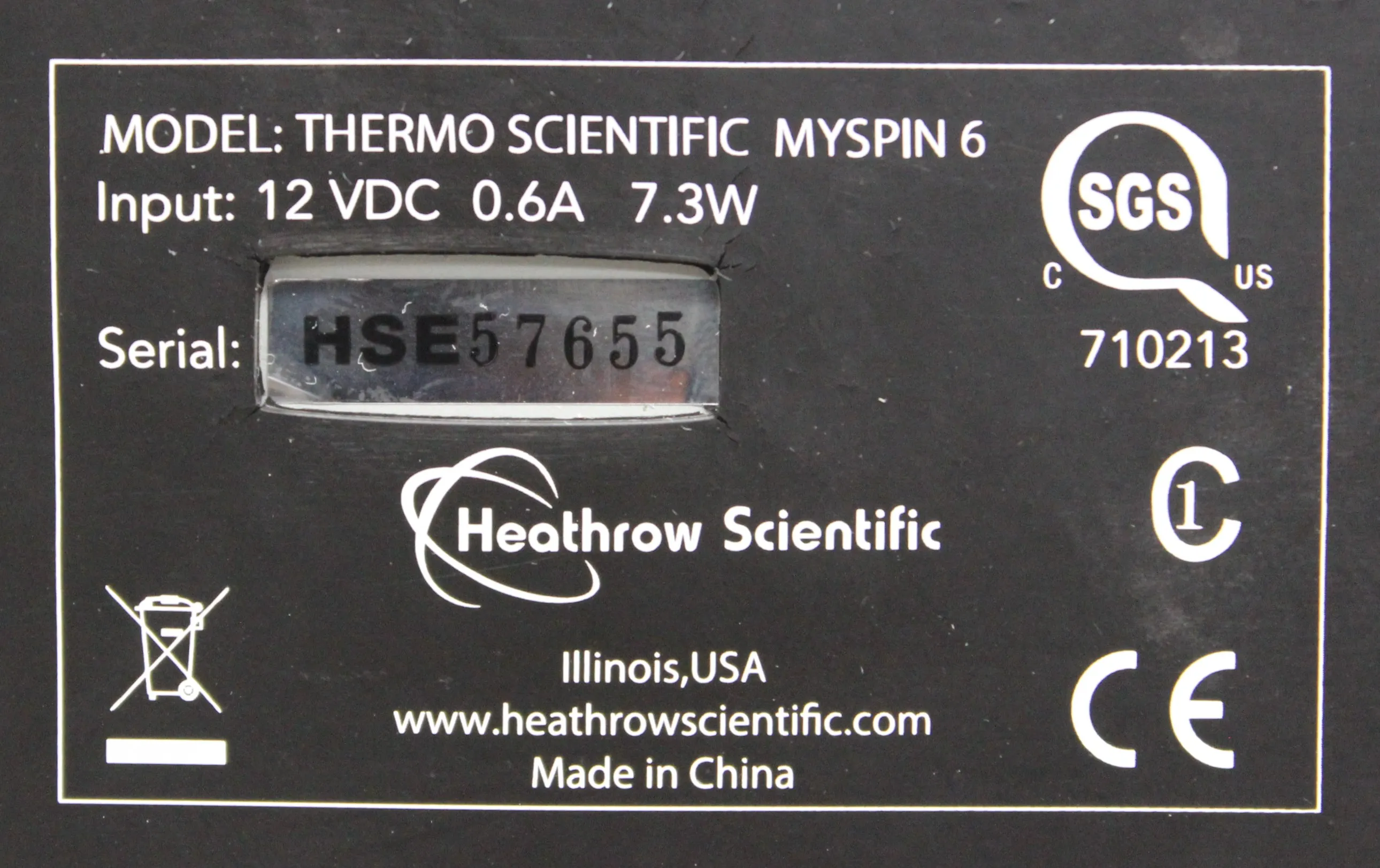 Thermo Scientific Mini Centrifuge Model: mySPIN 6