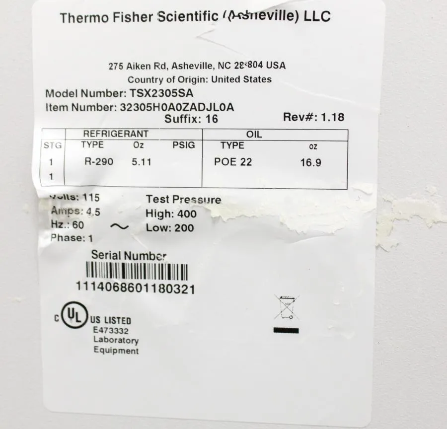 Thermo Scientific TSX Series High-Performance Lab Refrigerator TSX2305SA