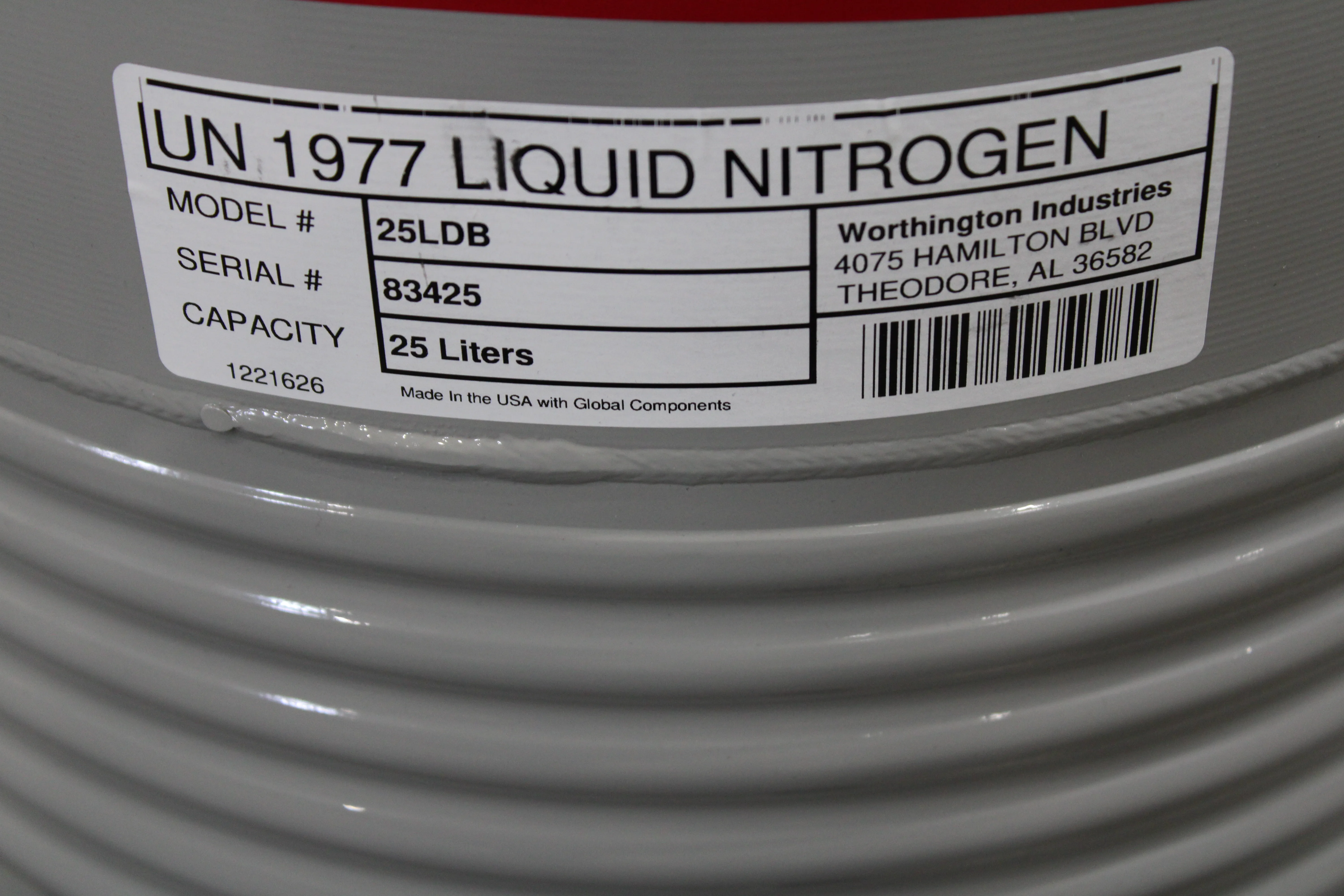 Worthington Industries 25LDB Liquid Nitrogen Tank