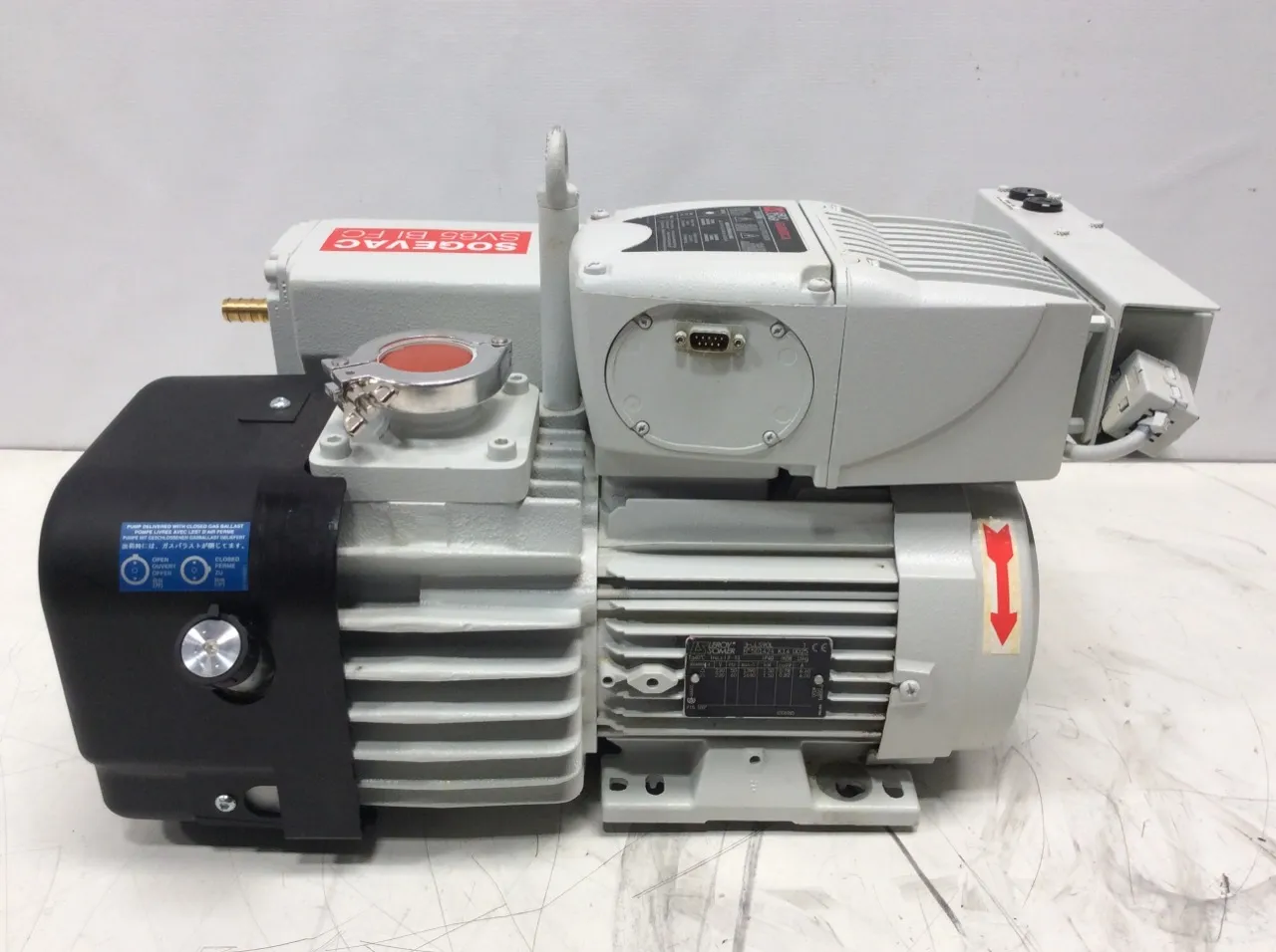 Sogevac SV65 BI FC Single Stage Oil Sealed Rotary Vane Vacuum Pump 1.1 Torr