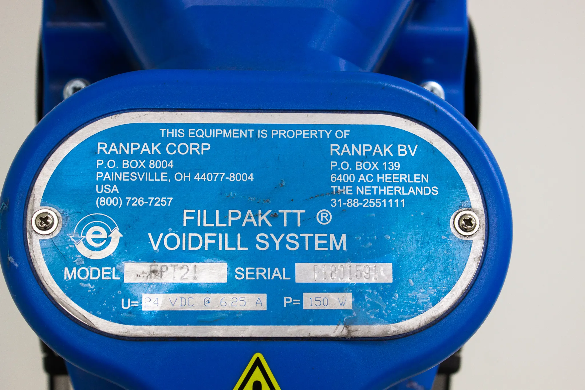 Ranpak Corp FillPak TT VoidFill System Model FPT21