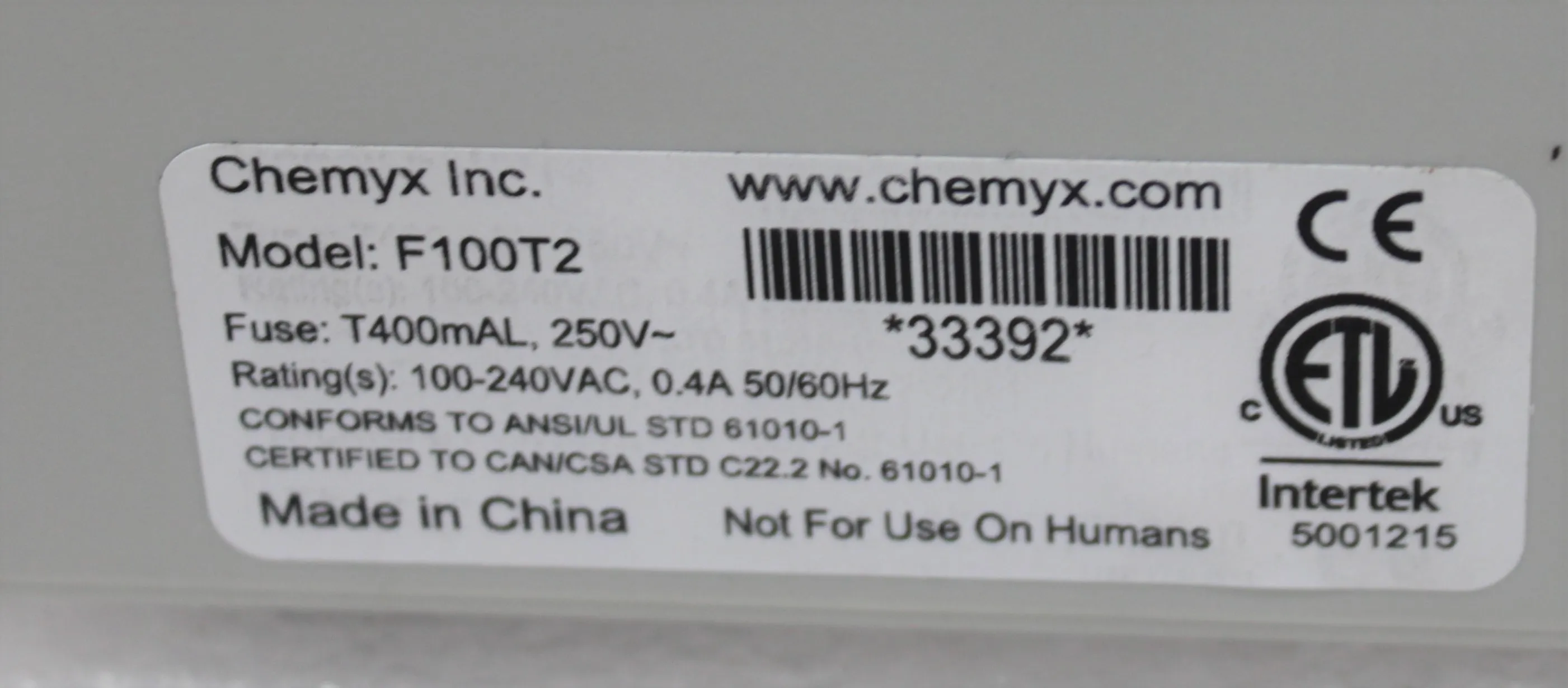 Chemyx F100T2 Syringe Pump used for Laboratory Applications