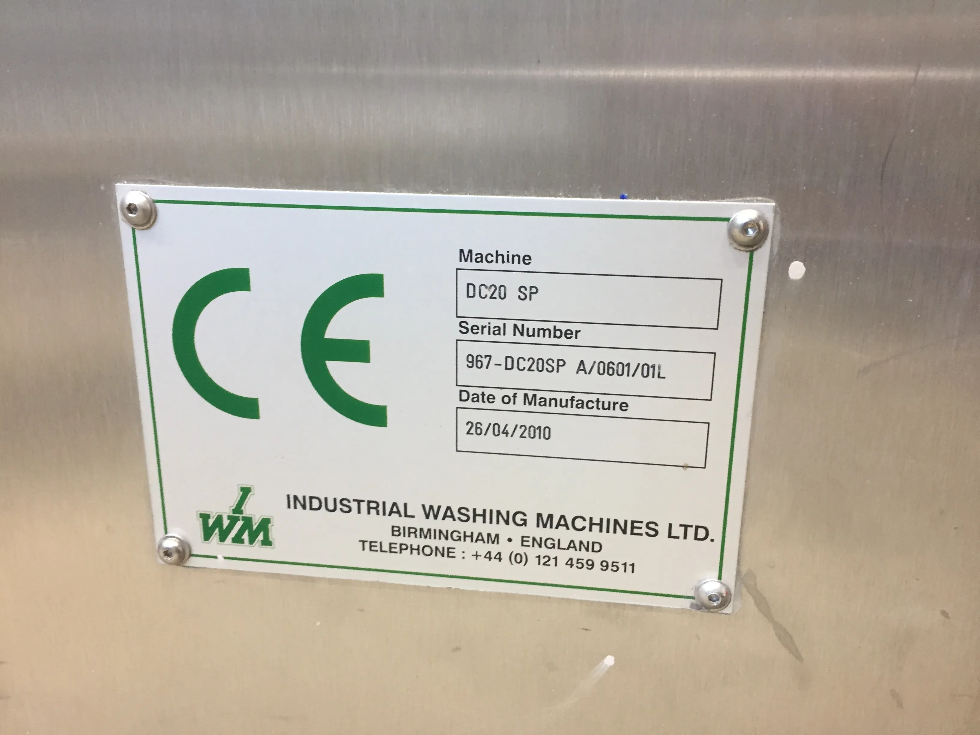 IWM DC20-SP Rotary Cage Floor Mounted Cabinet Washer