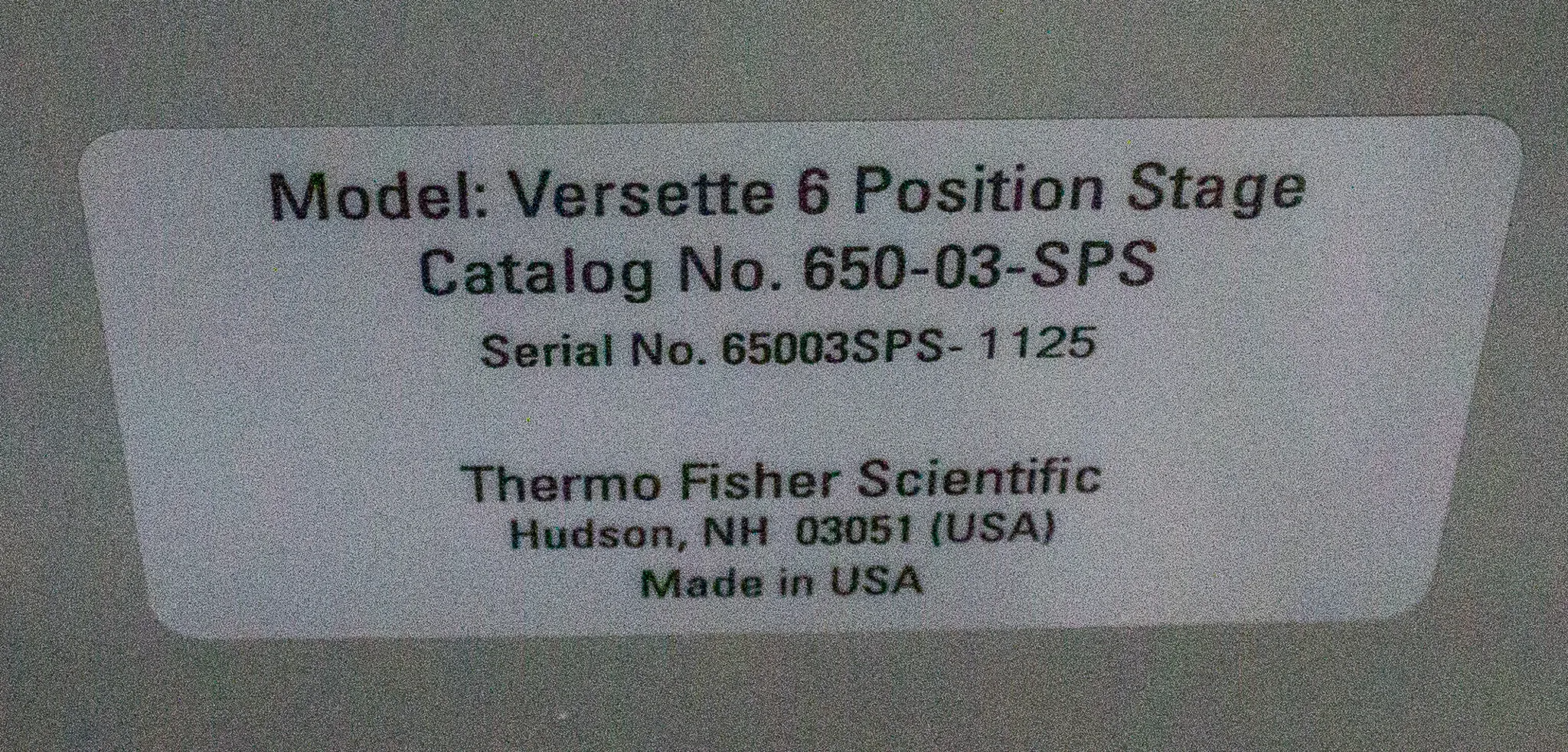 Thermo Scientific Versette 6 Position Stage 650-03-SPS Automated Liquid Handler