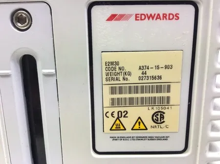 Edwards E2M30 Rotary Vane Dual Stage Vacuum Pump with EMF20 Oil Mist Filter - Good Working Condition