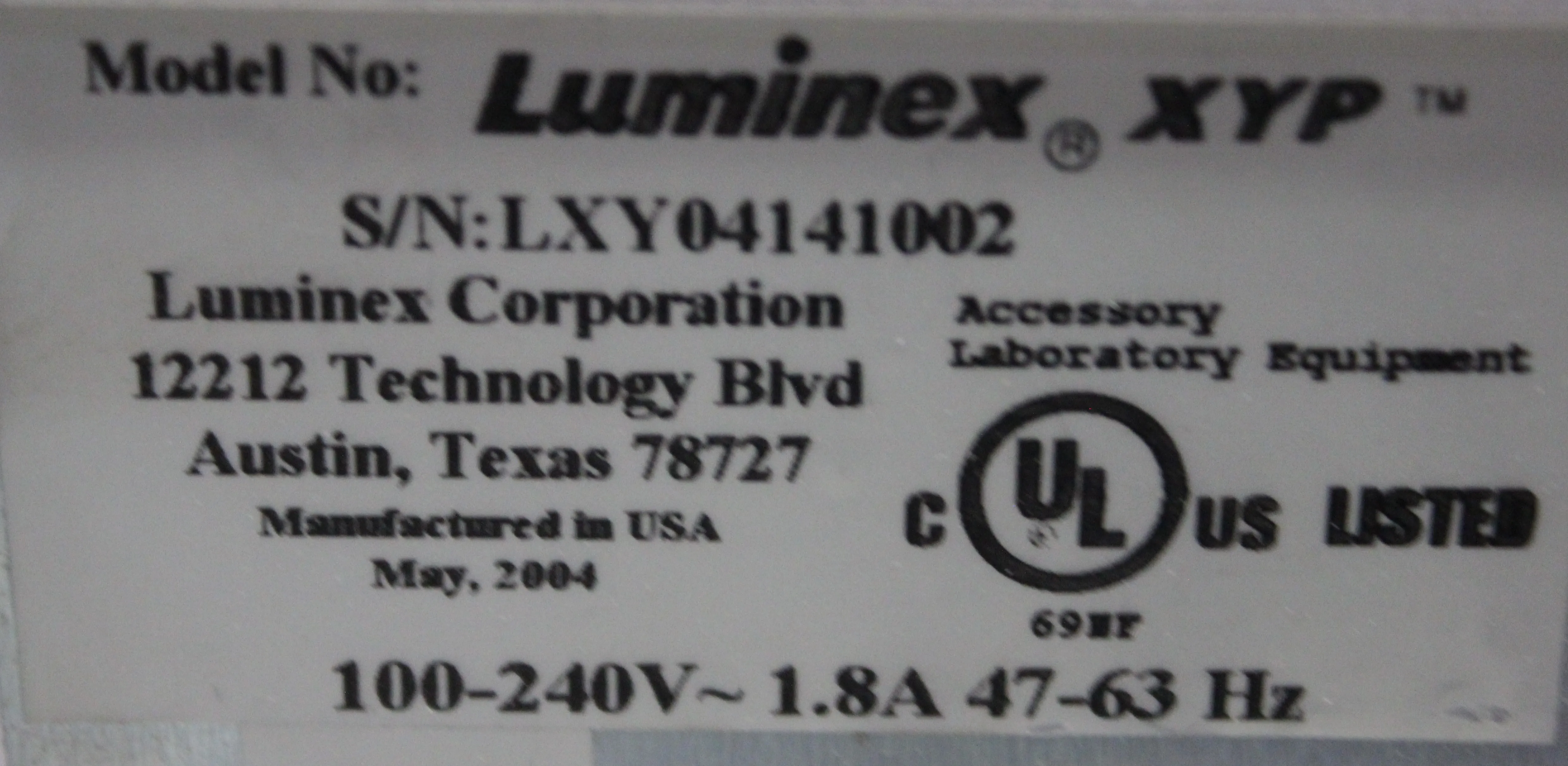 Luminex Labscan 100 Cell Based Assay Analyzer