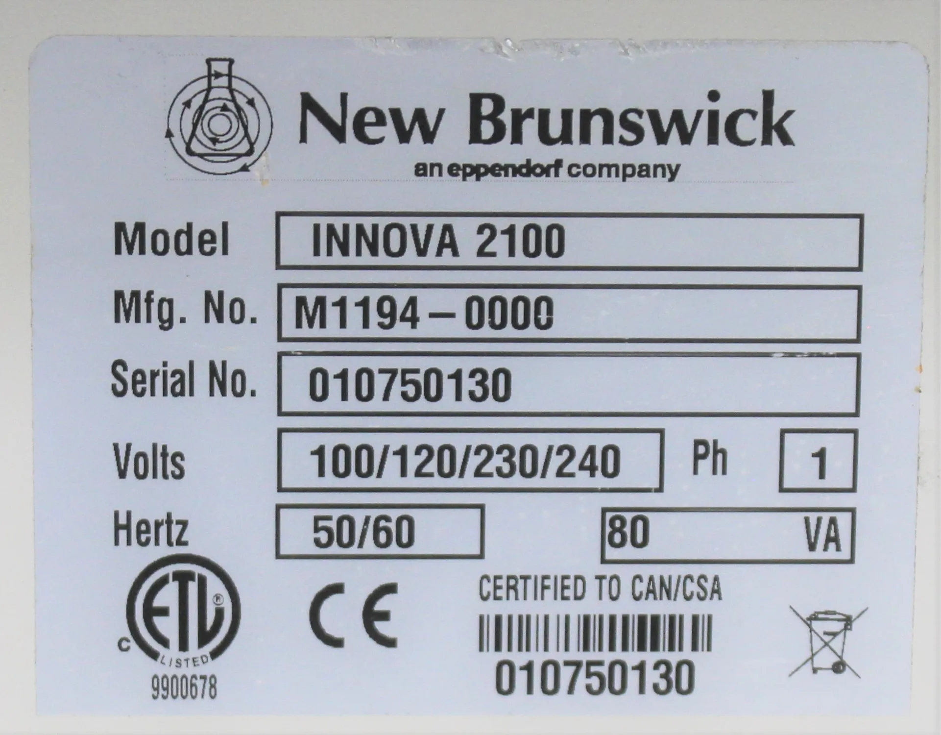 New Brunswick Scientific Innova 2100 Platform Shaker