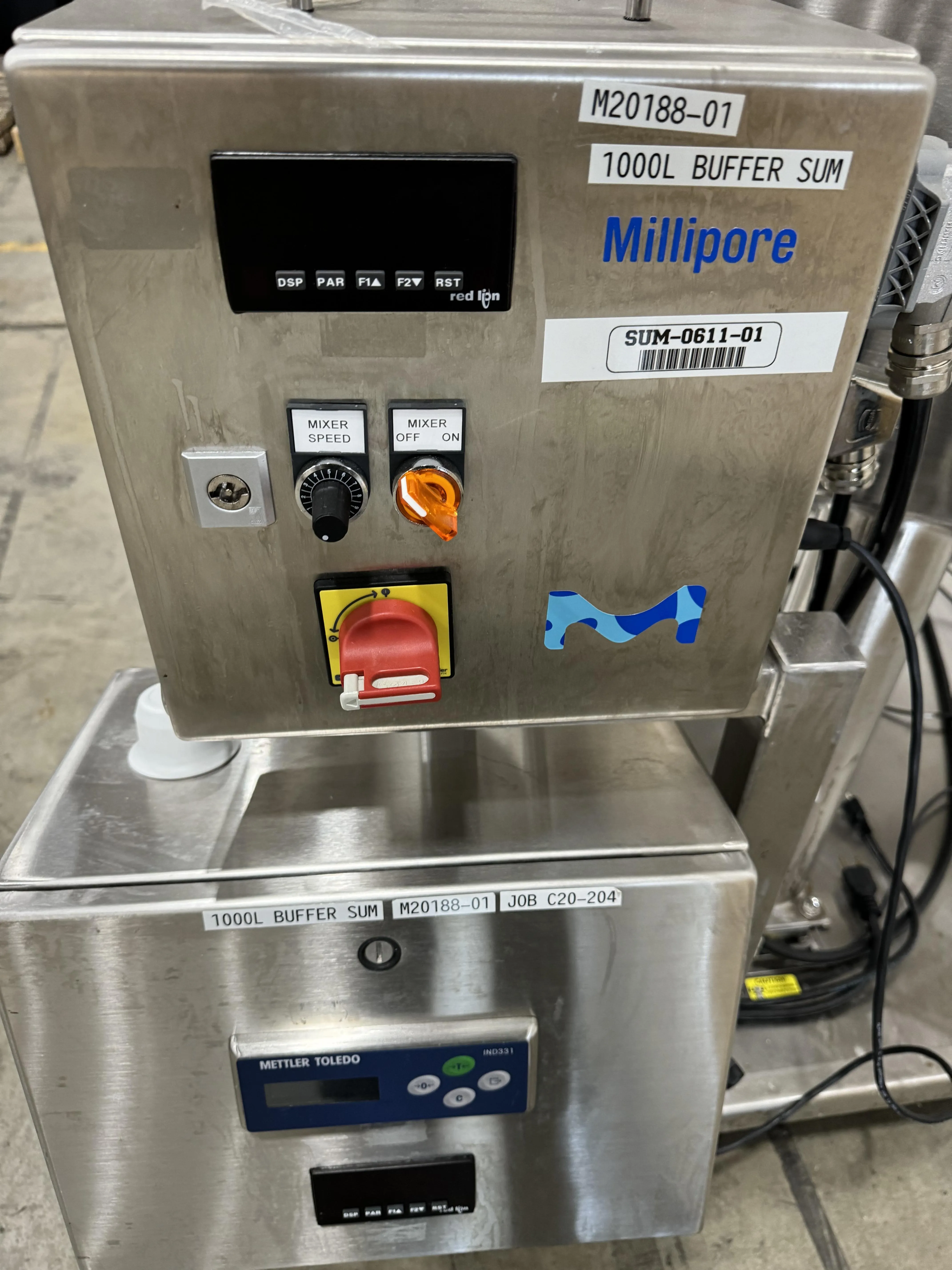 Millipore Mobius Power Mix 1000L P/N MXRJ1000TLA Single-Use Mixing System