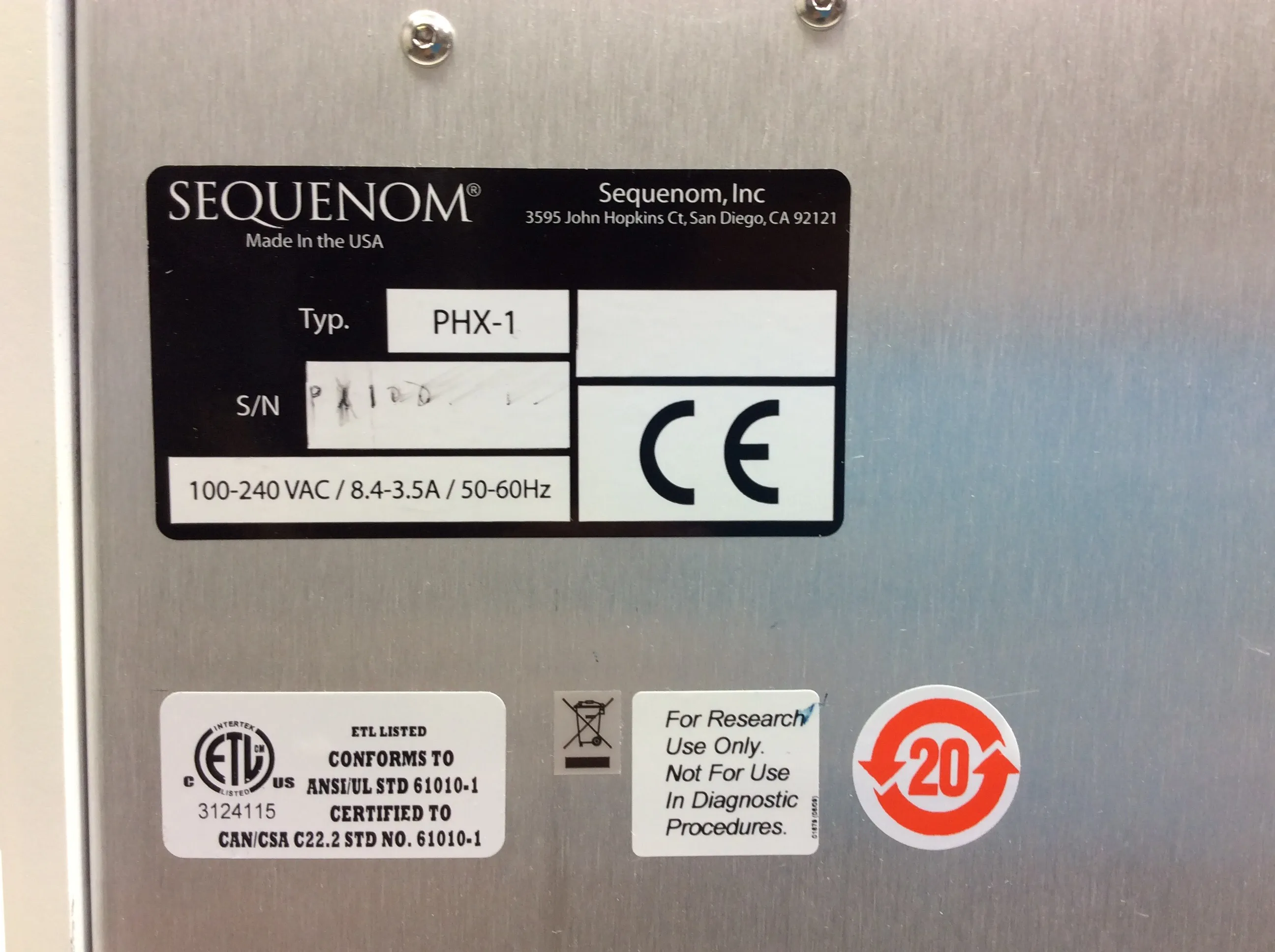 Sequenom MassARRAY Analyzer 4 w/Computer & software