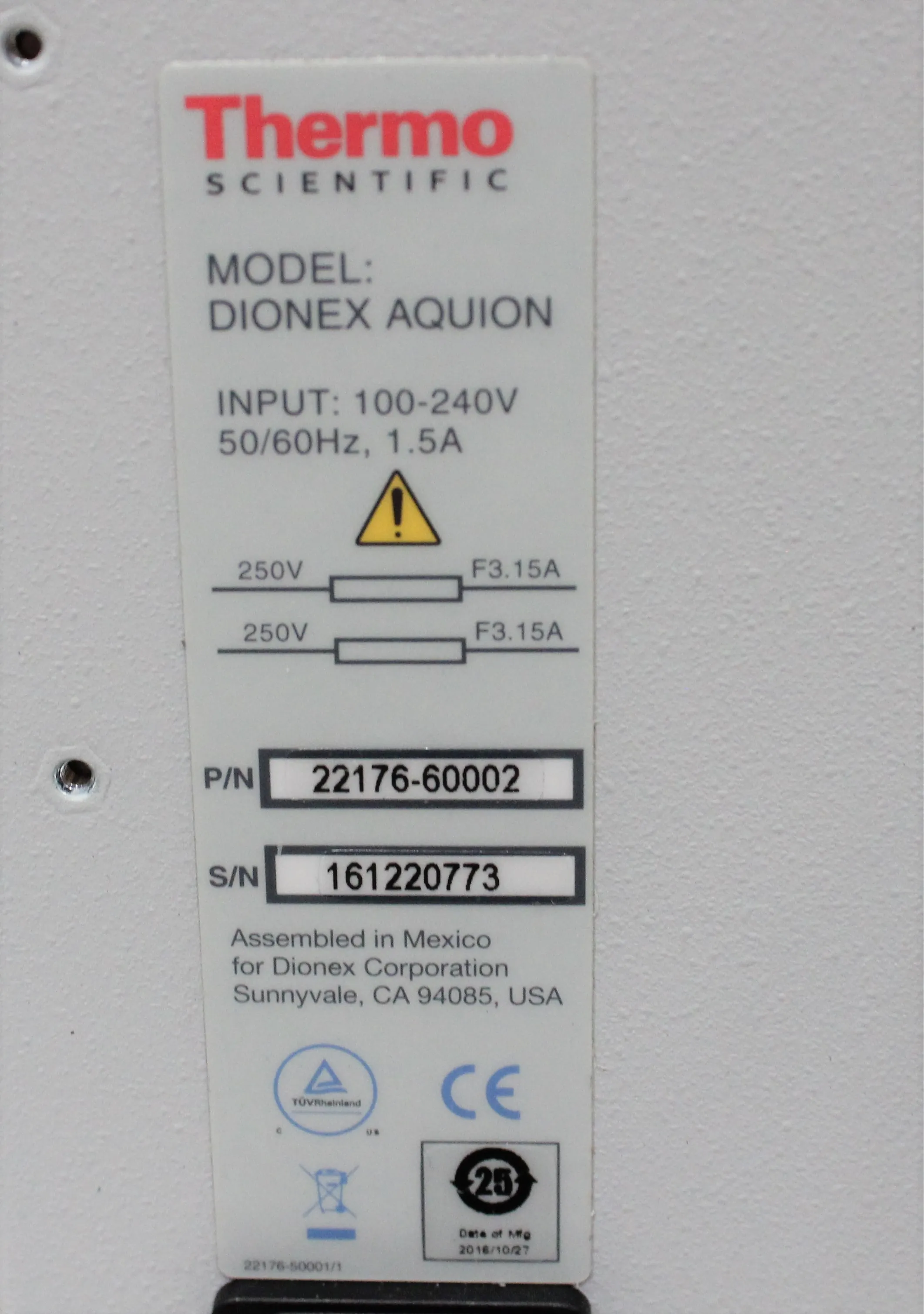 Thermo Scientific Dionex Aquion IC System for Ion Analysis