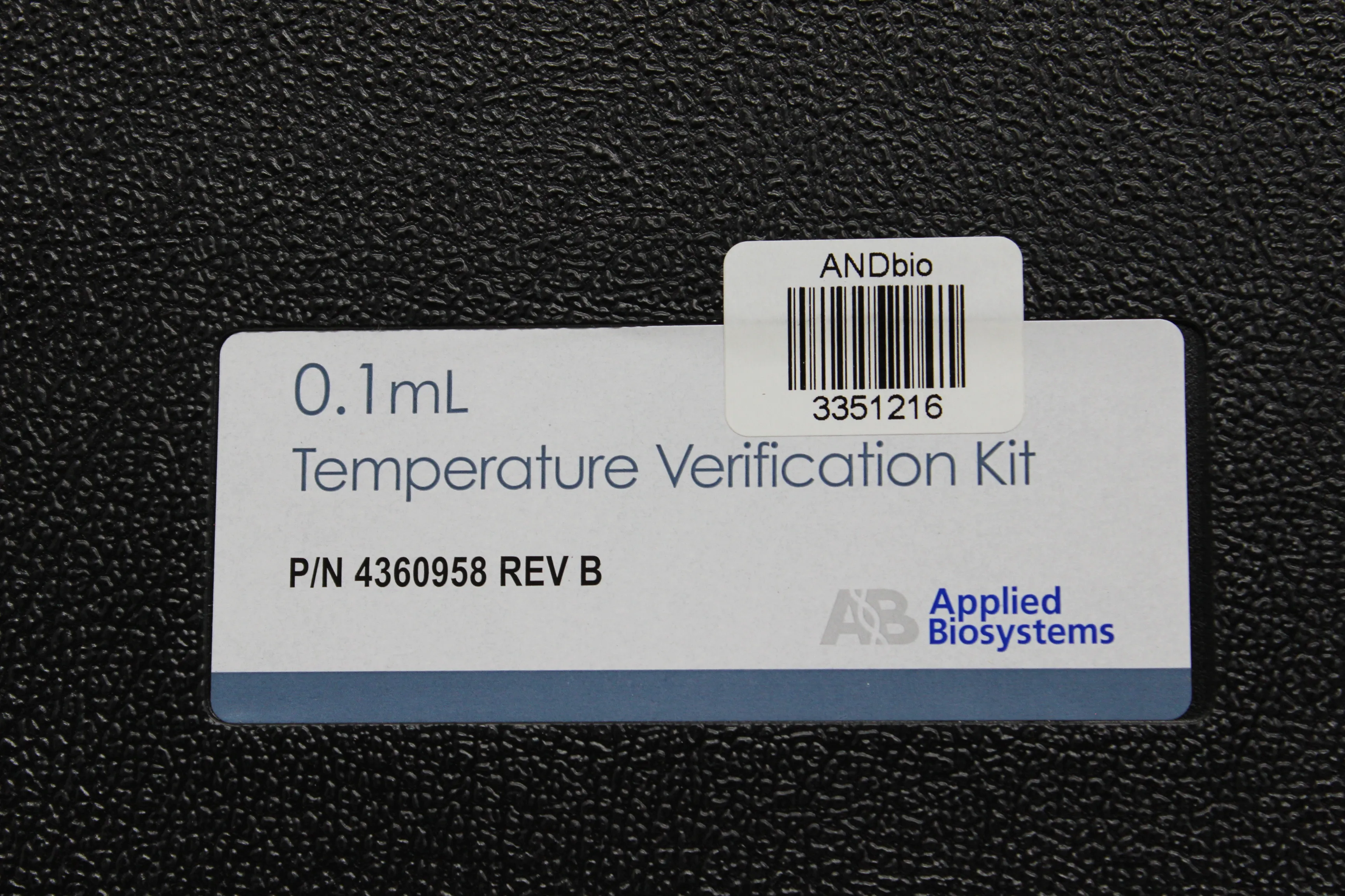 Applied Biosystems 0.1mL Temperature Verification Kit 4360958