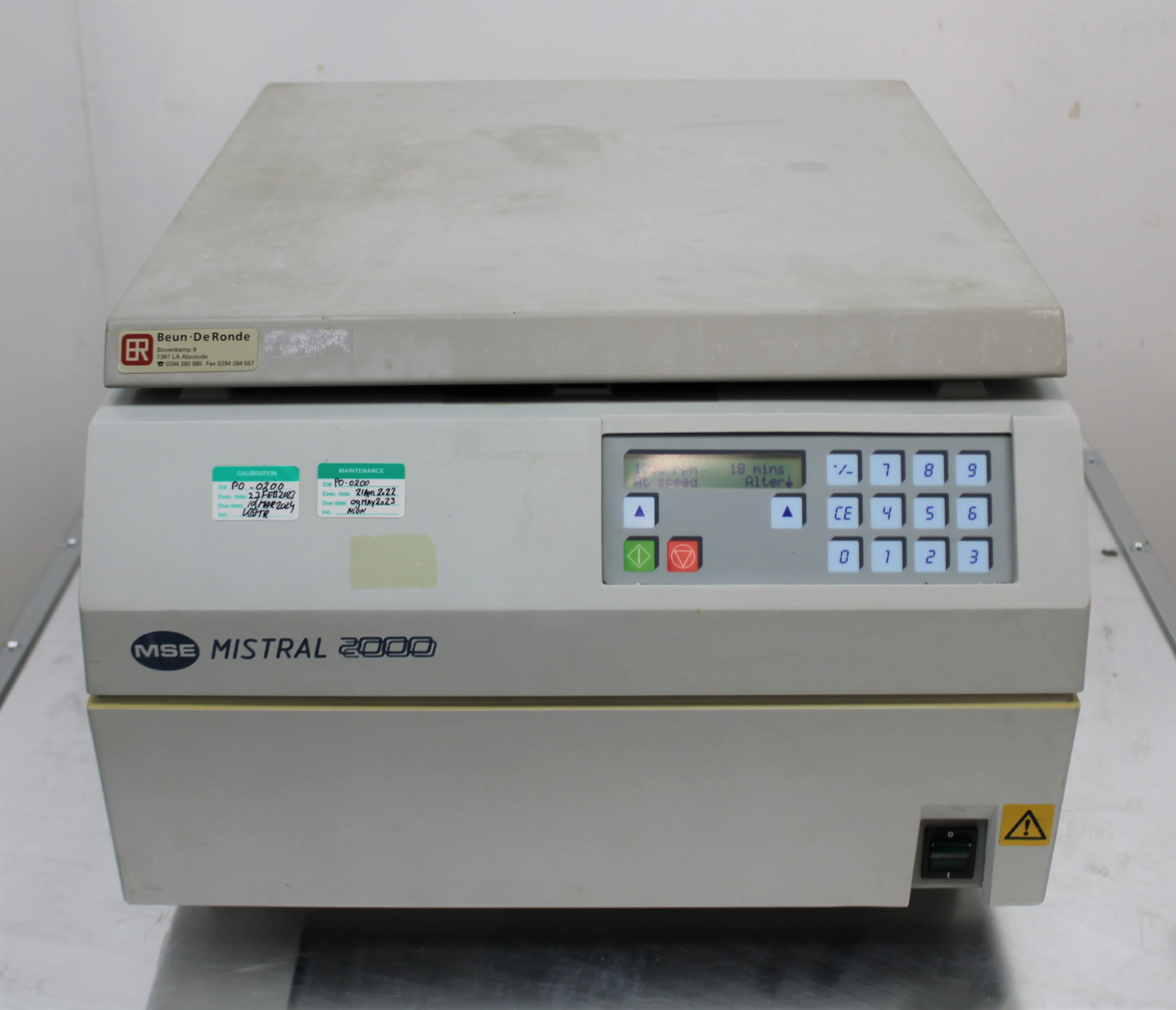 MSE Mistral 2000 Centrifuge with Refrigeration