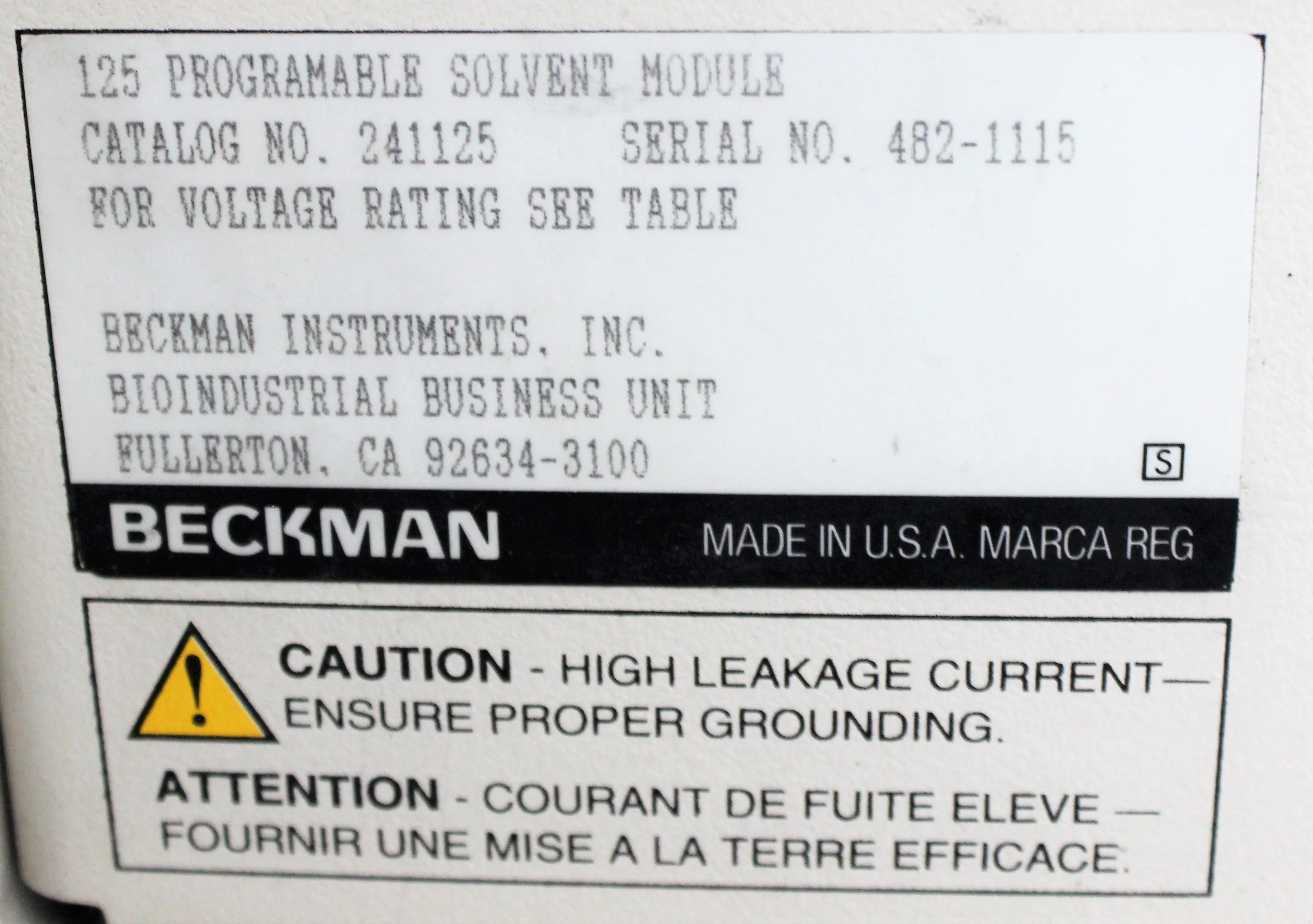 Beckman System Gold HPLC