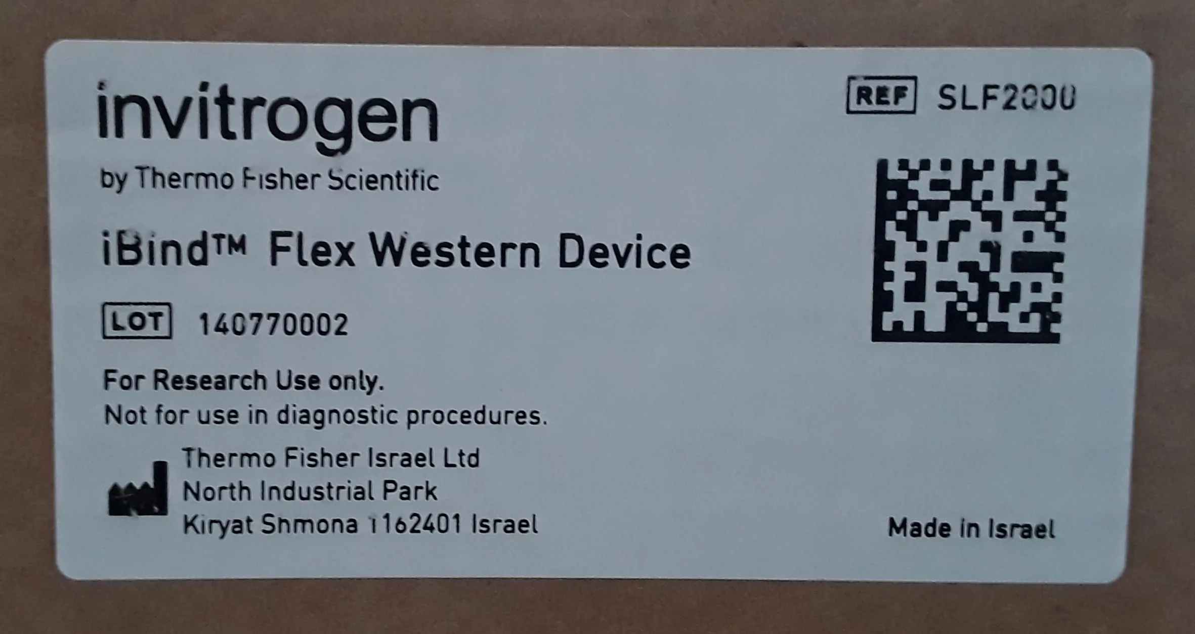 Invitrogen SLF2000 iBind Flex Western Device