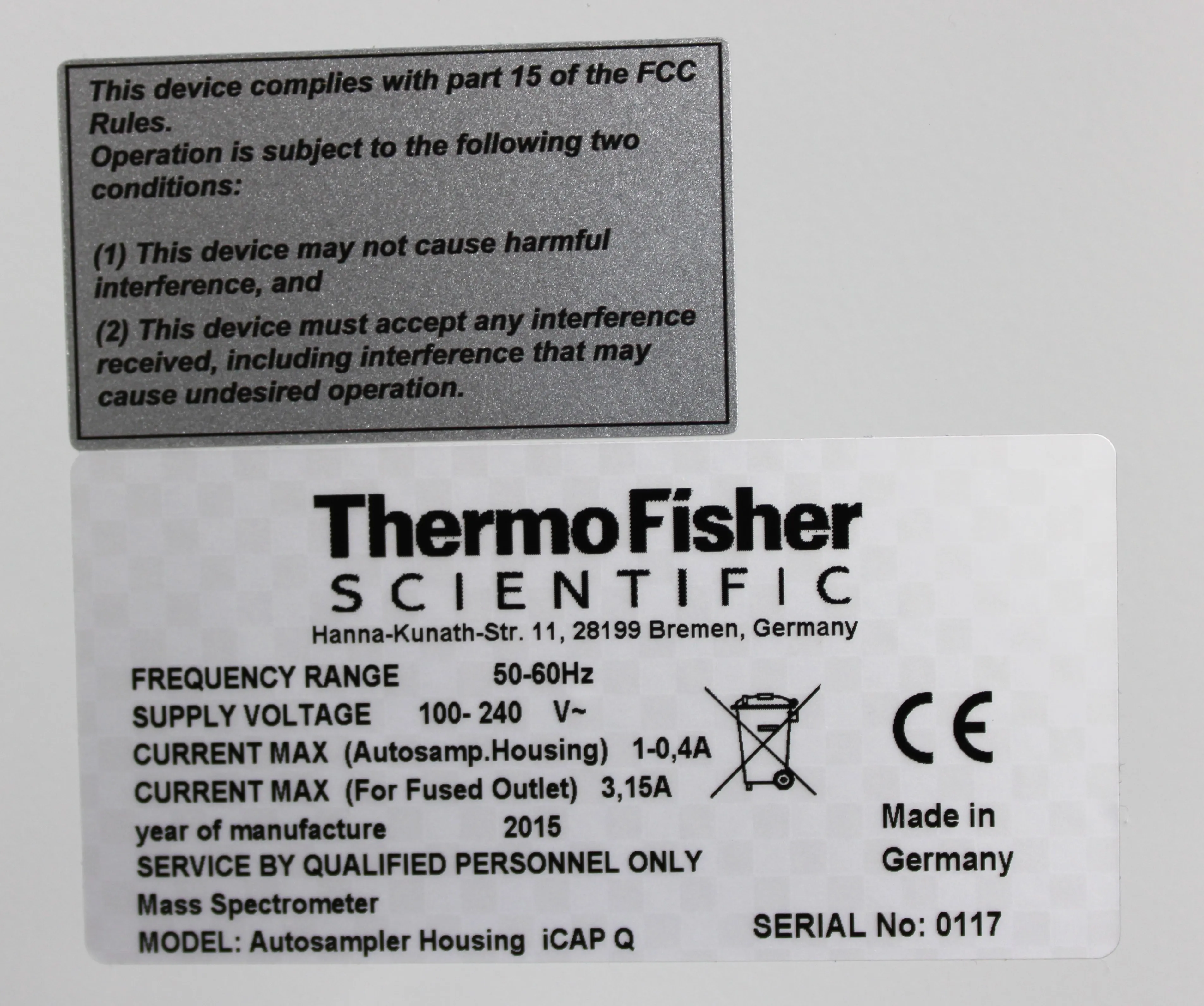 Thermo Fisher Autosampler Housing for iCAP Q - Autosampler Housing iCAP Q