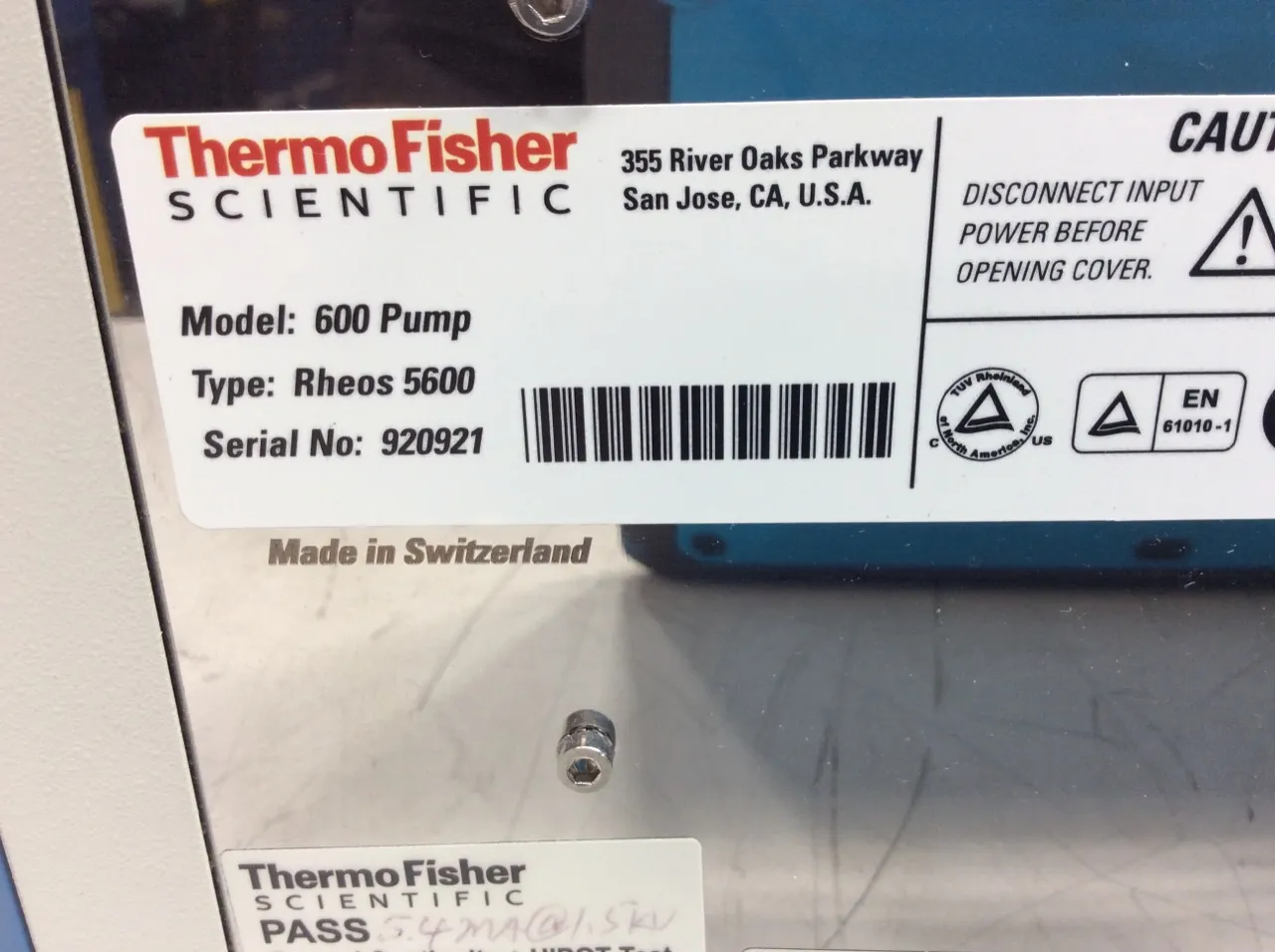 Thermo Accela Transcend 600 Rheos 5600 HPLC LC Pump - Thermo Fisher - Used