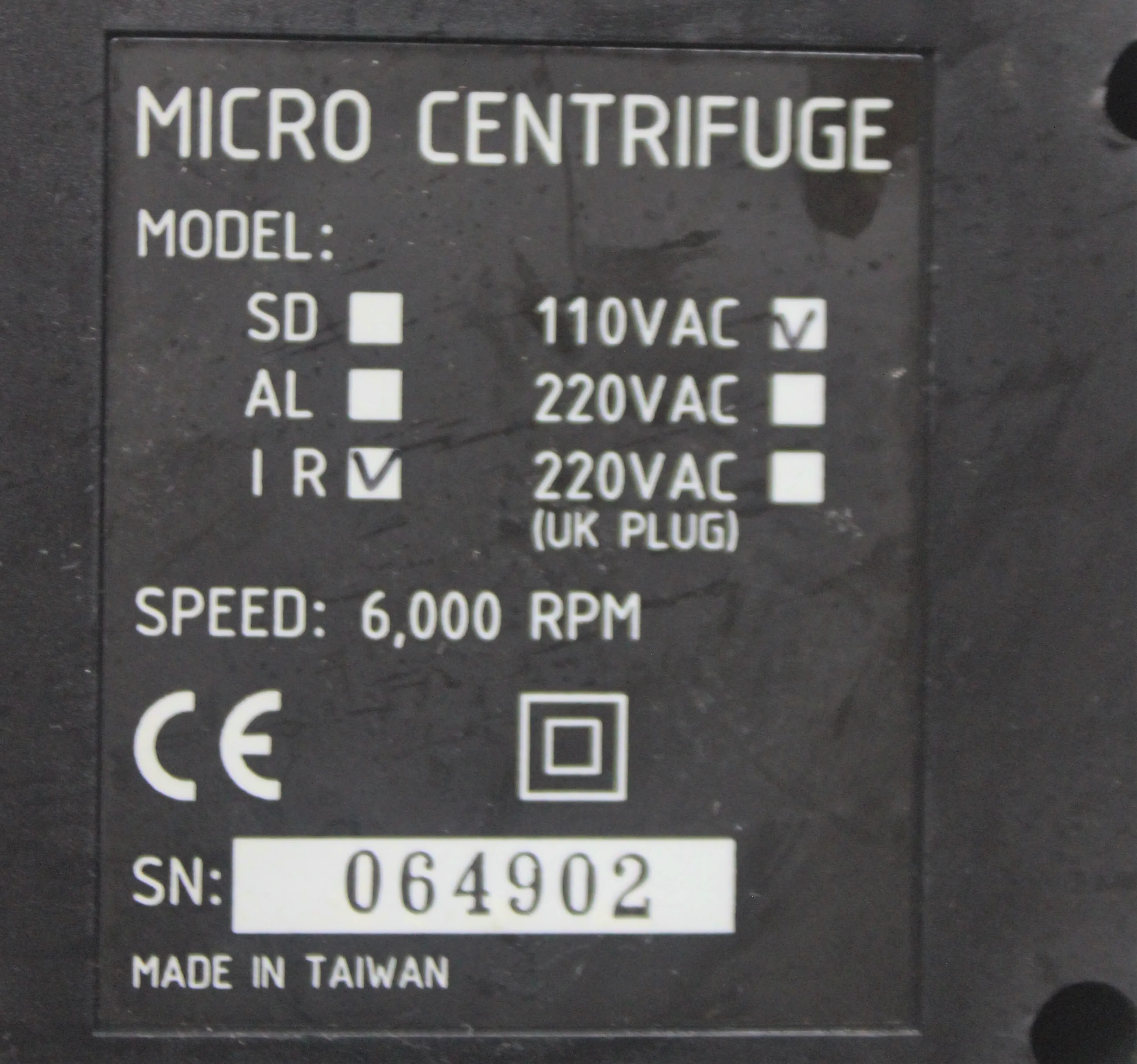 USA Scientific Micro Centrifuge IR