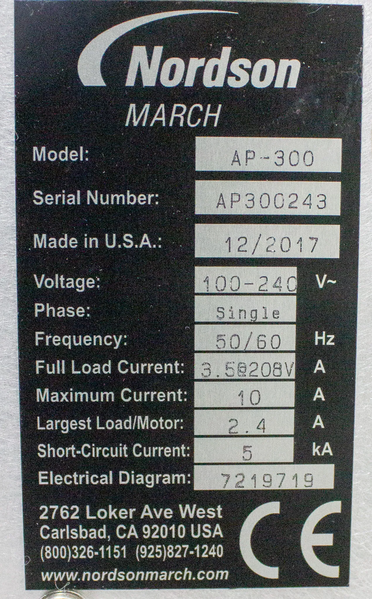 Nordson March AP-300 Vacuum Batch Plasma Treatment System