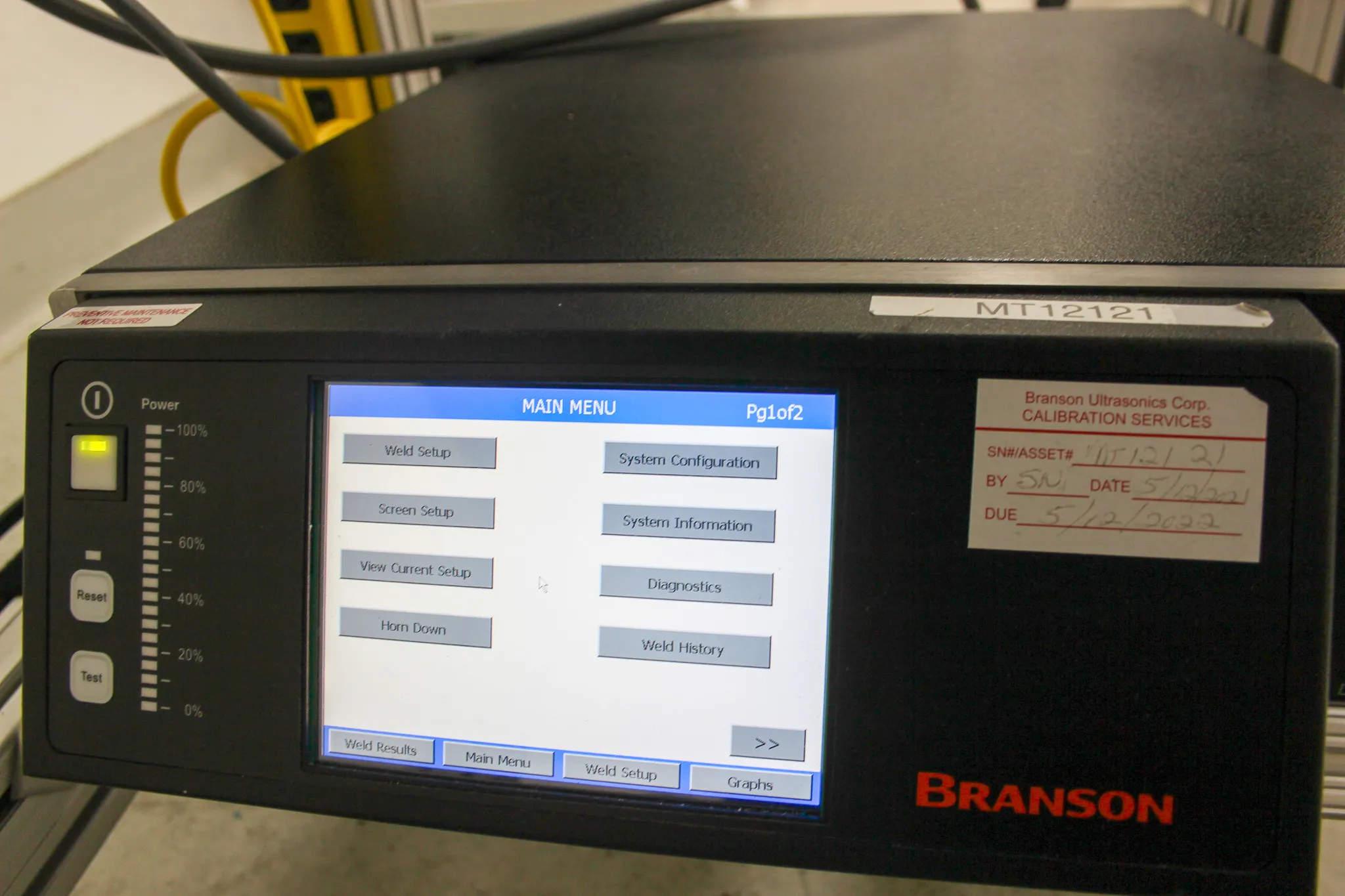 Branson 2000X Series Ultrasonic Welding System Actuator AED & 2000 XDT w/ Table