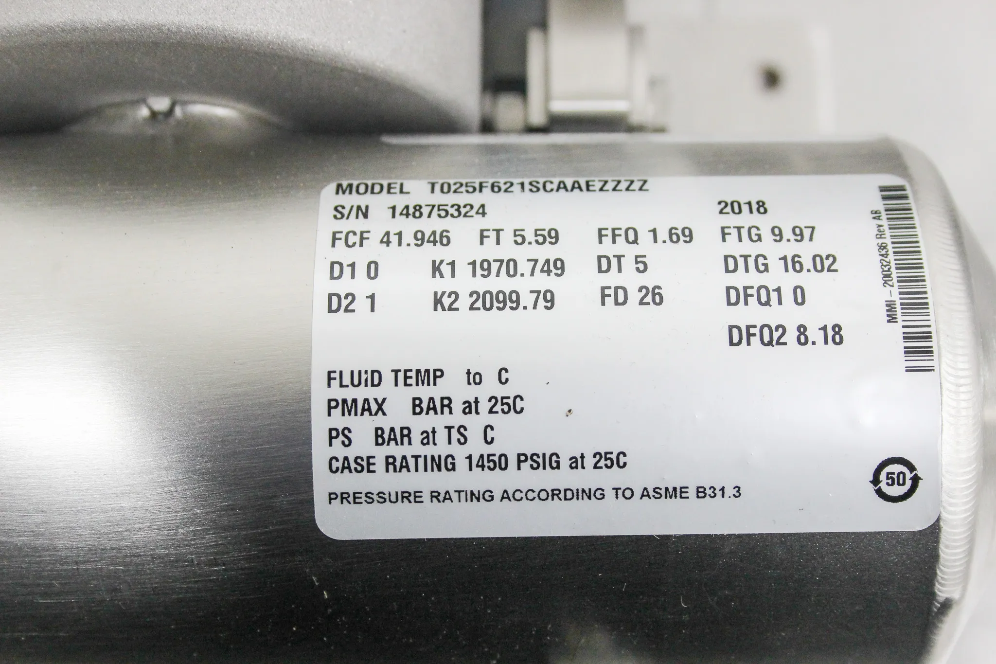 Micro Motion Transmitter 2700I12ABAEZZZ with Mass Flow Sensor T025F621SCAAEZZZZ