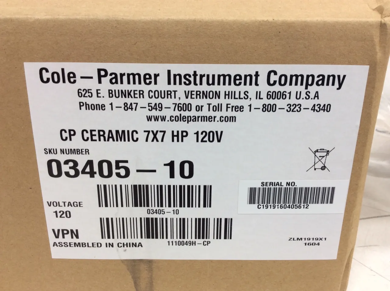 Cole Parmer Stable Temp Hotplate Cat. 03405-10 Lab Equipment