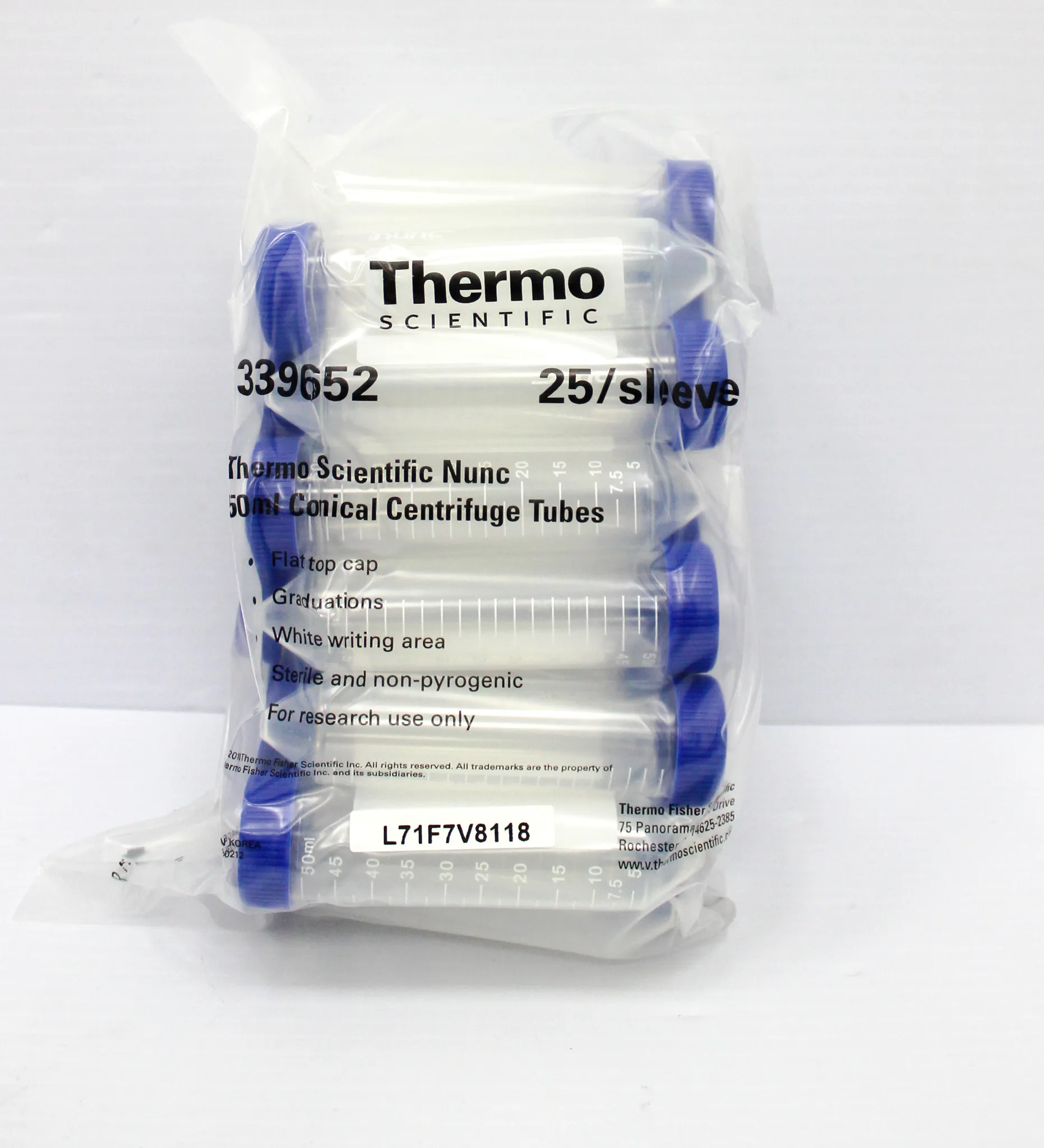 Thermo Scientific Nunc Centrifuge Tube 50ml. 339652