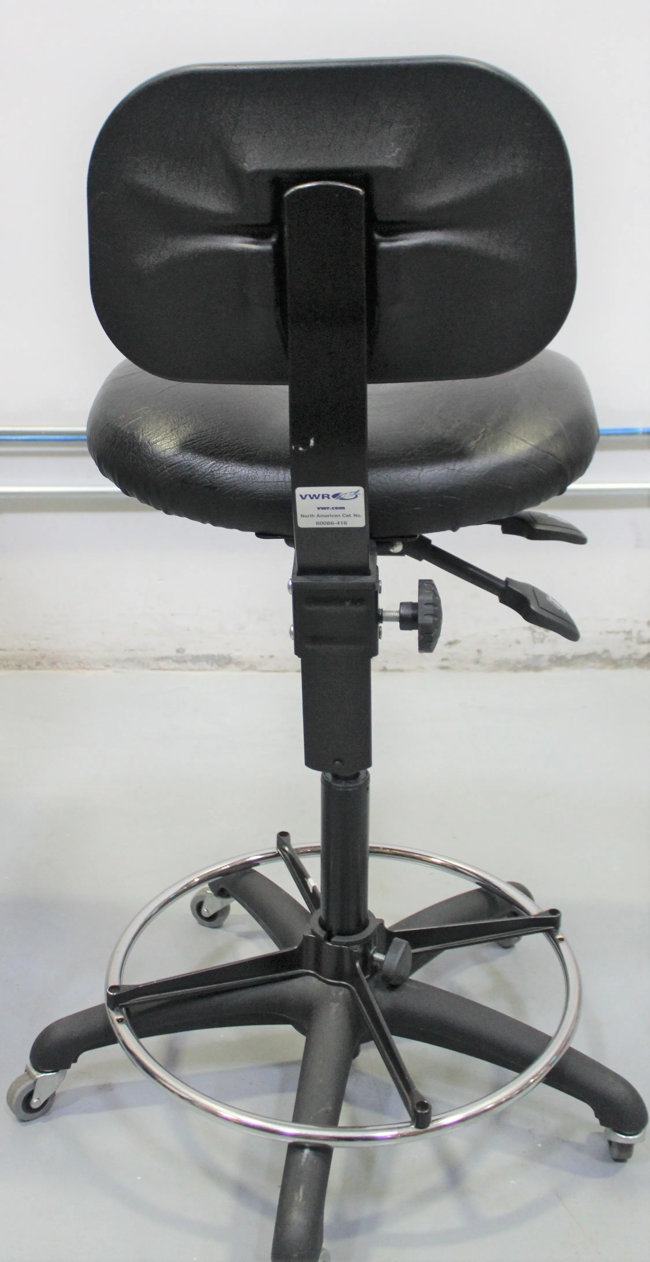 VWR VSLC-H High Bench Height Vinyl Chair with Pneumatic Seat-Height Adjustment and Tilt Function