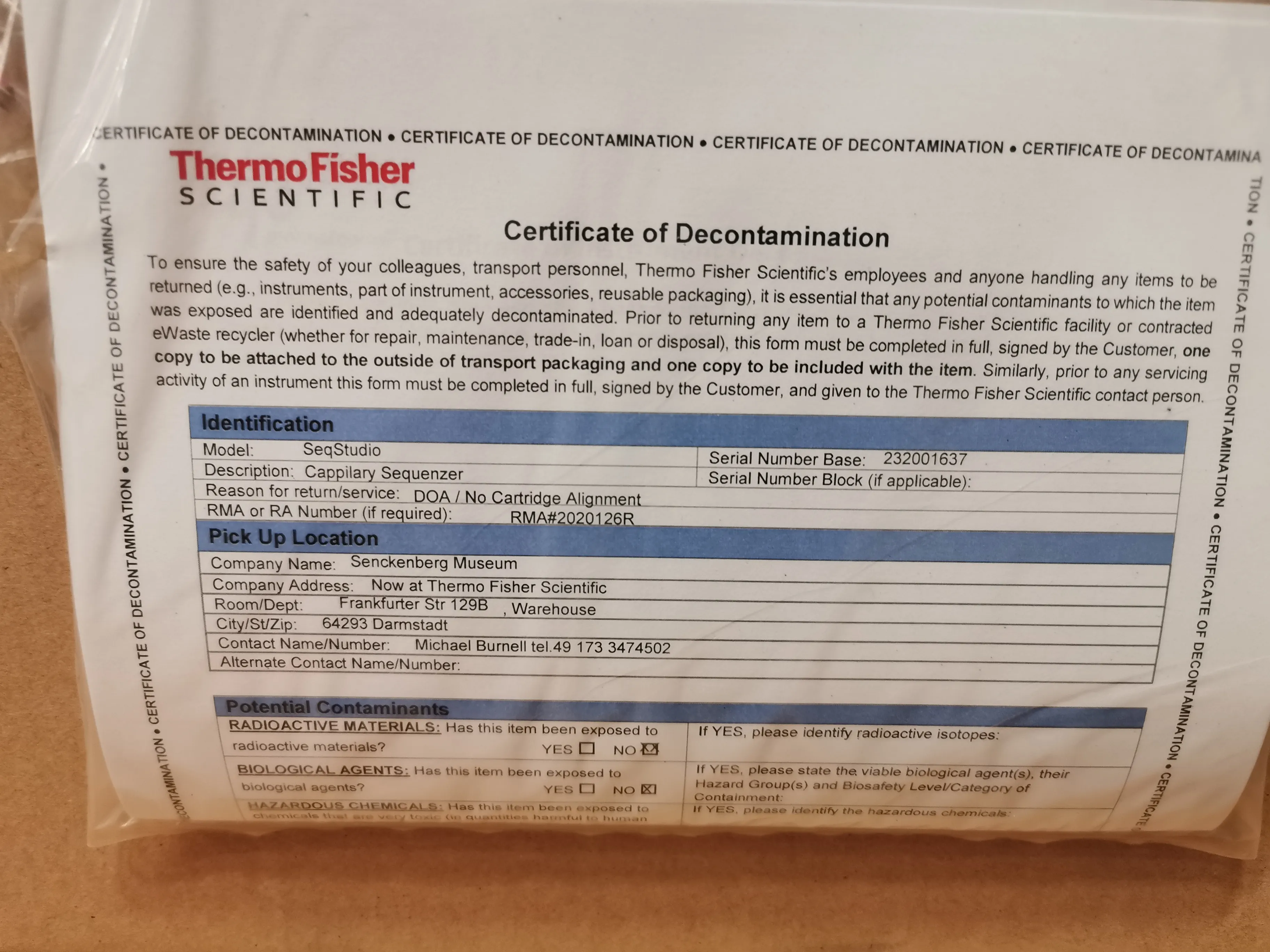 Applied Biosystems SeqStudio PCR Thermal Cycler 232001637