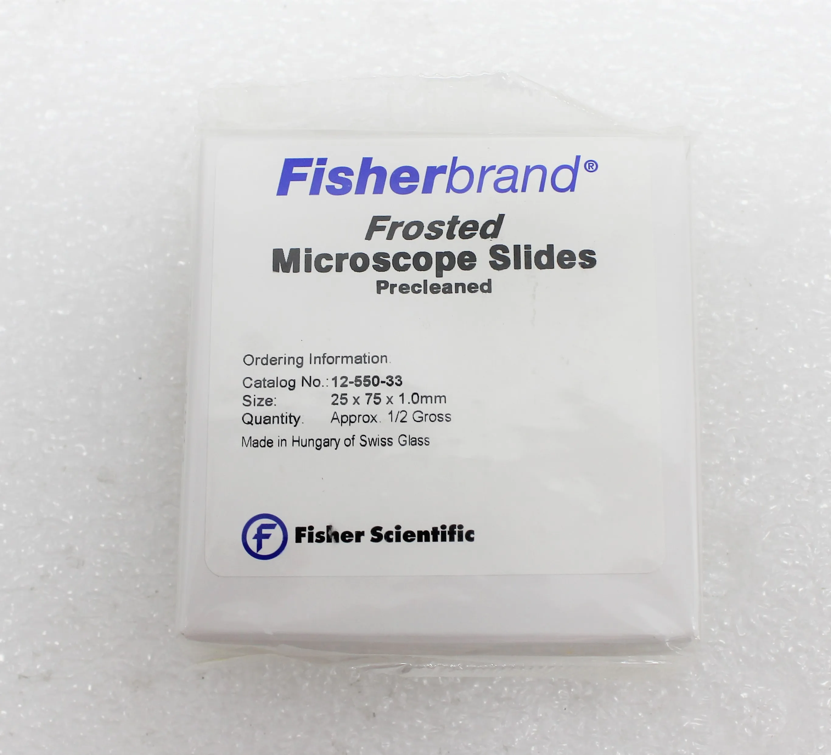 Fisherbrand Frosted Microscope Slides 12-550-33 (Lot of 7 packs)