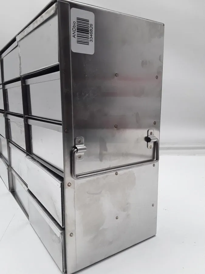 Stainless Steel Laboratory Freezer Rack Cryo Boxes - 20 Boxes Included