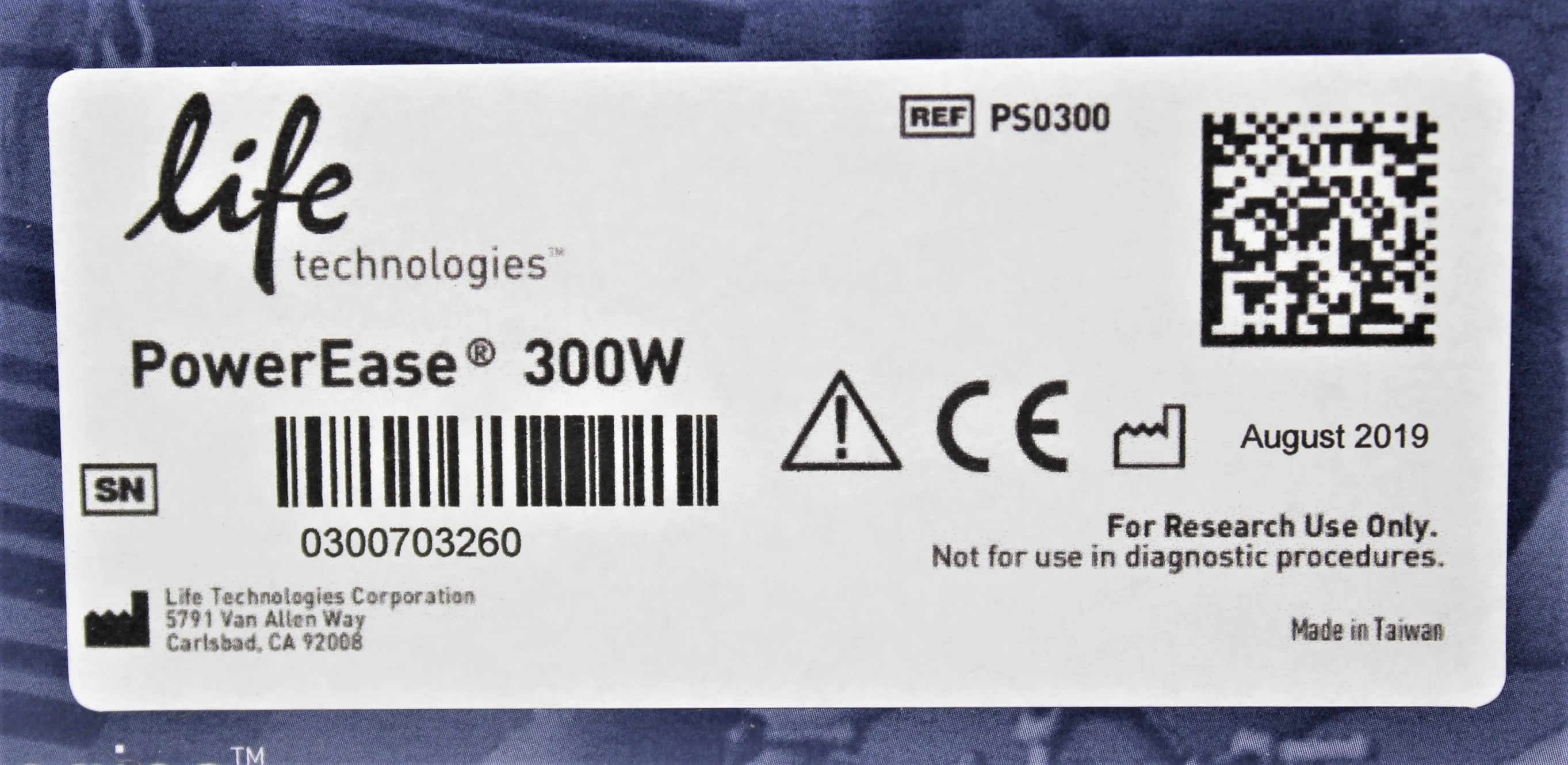 Life Technologies PowerEase 300W PS0300 Programmable Power Supply