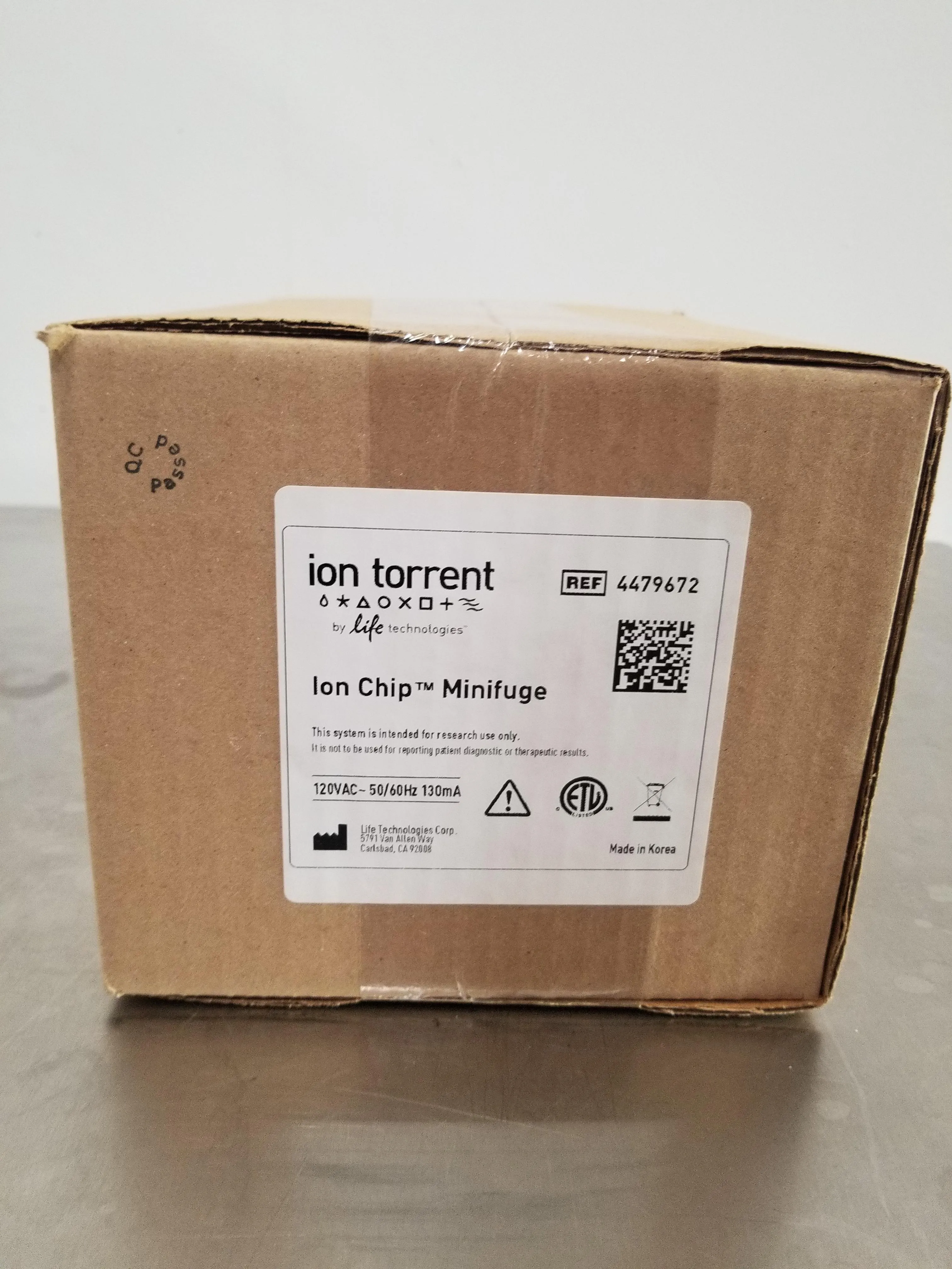 Ion Torrent Chip Minifuge 4479672 Centrifuge for Ion PGM System