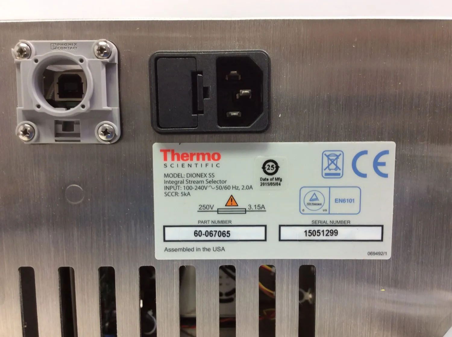 Thermo Fisher Dionex SS Solvent Extractor HPLC FPLC GC CE Lab Equipment 15051299