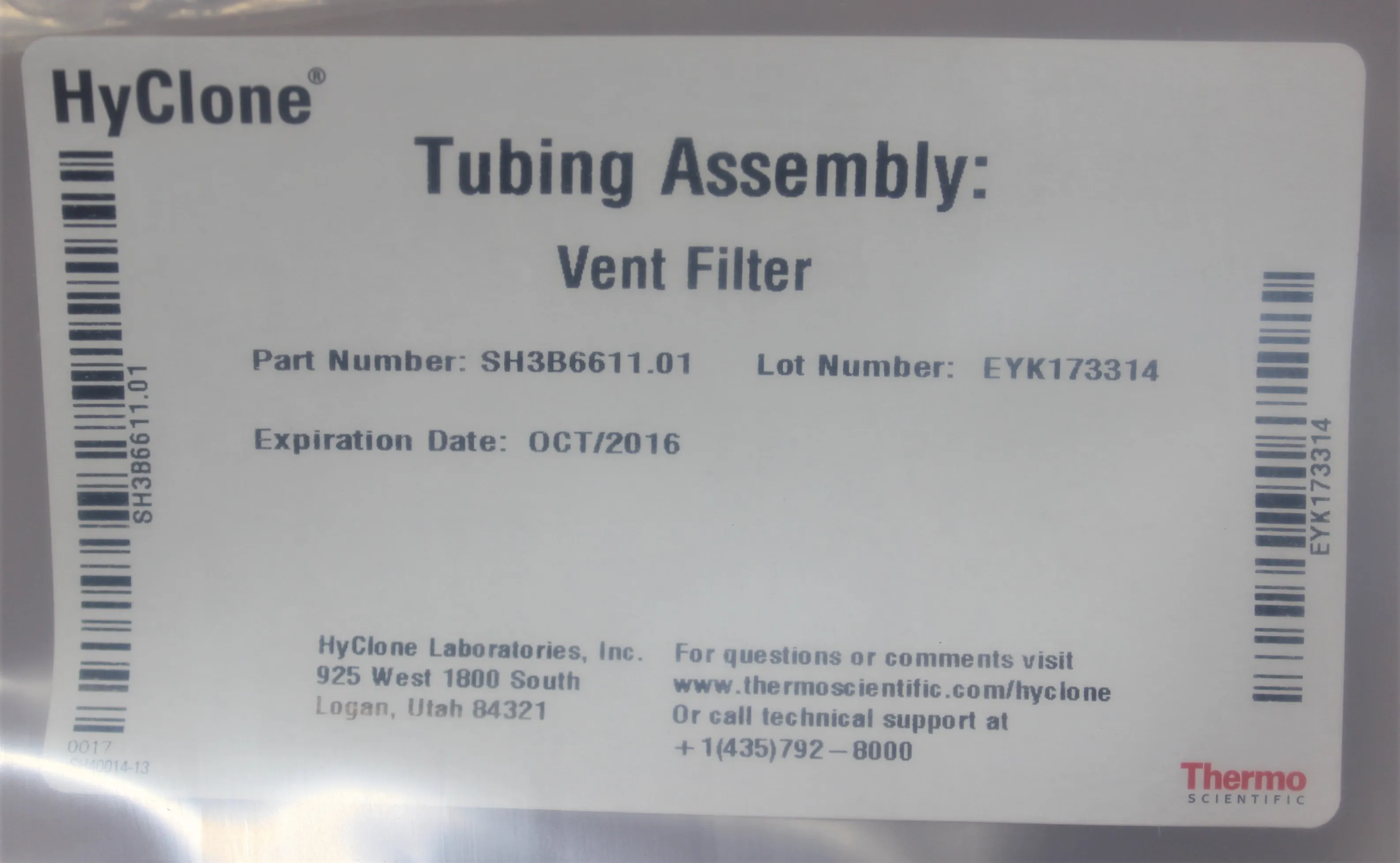 Thermo Scientific HyClone Tubing Assembly Vent Filter SH3B6611.01