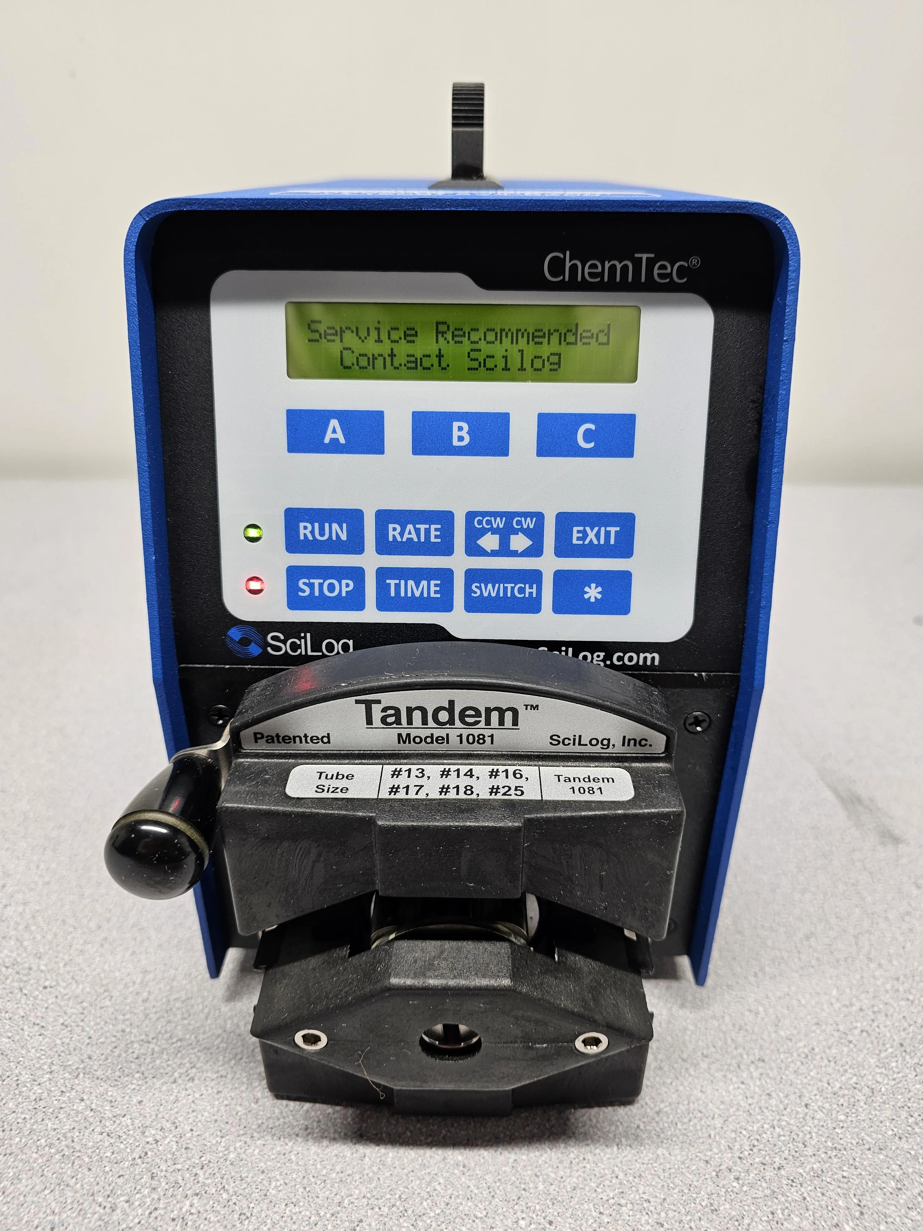 SciLog ChemTec Peristaltic Pump with Tandem Model 1081 Head