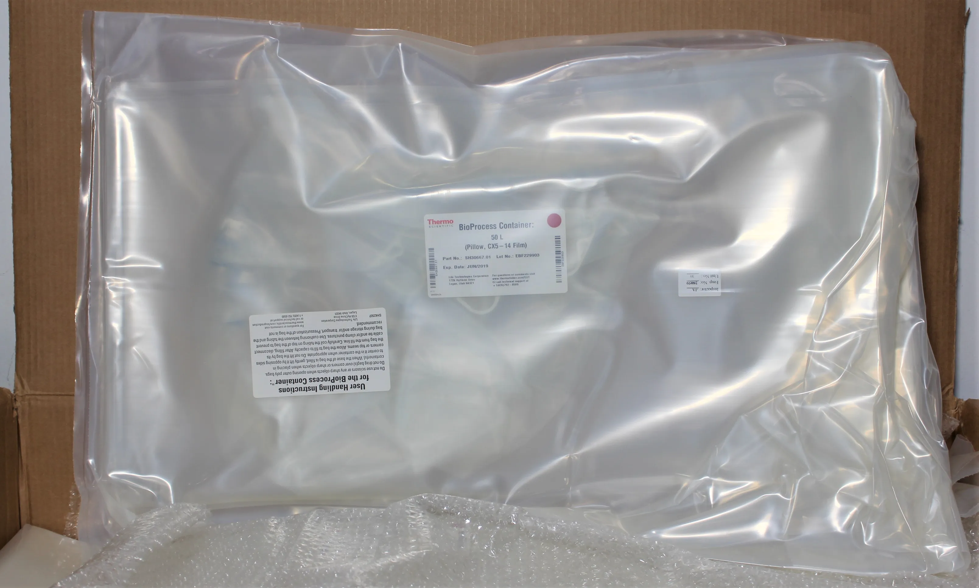 Thermo Scientific Labtainer BioProcess Container - 50L Pillow SH30667.01