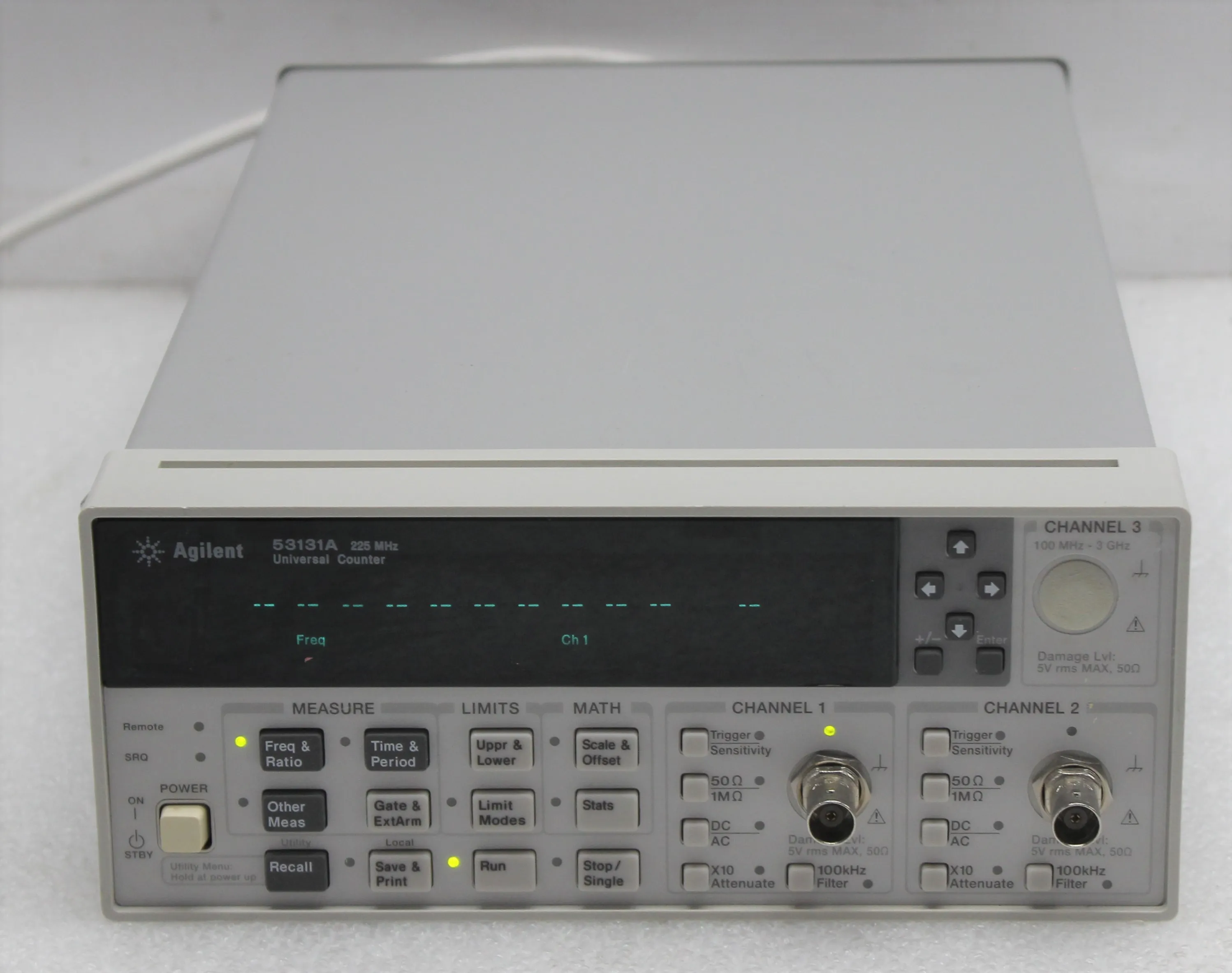 Agilent 53131A 225 MHz, 2-Channel Universal Frequency Counter with 30-Day Warranty