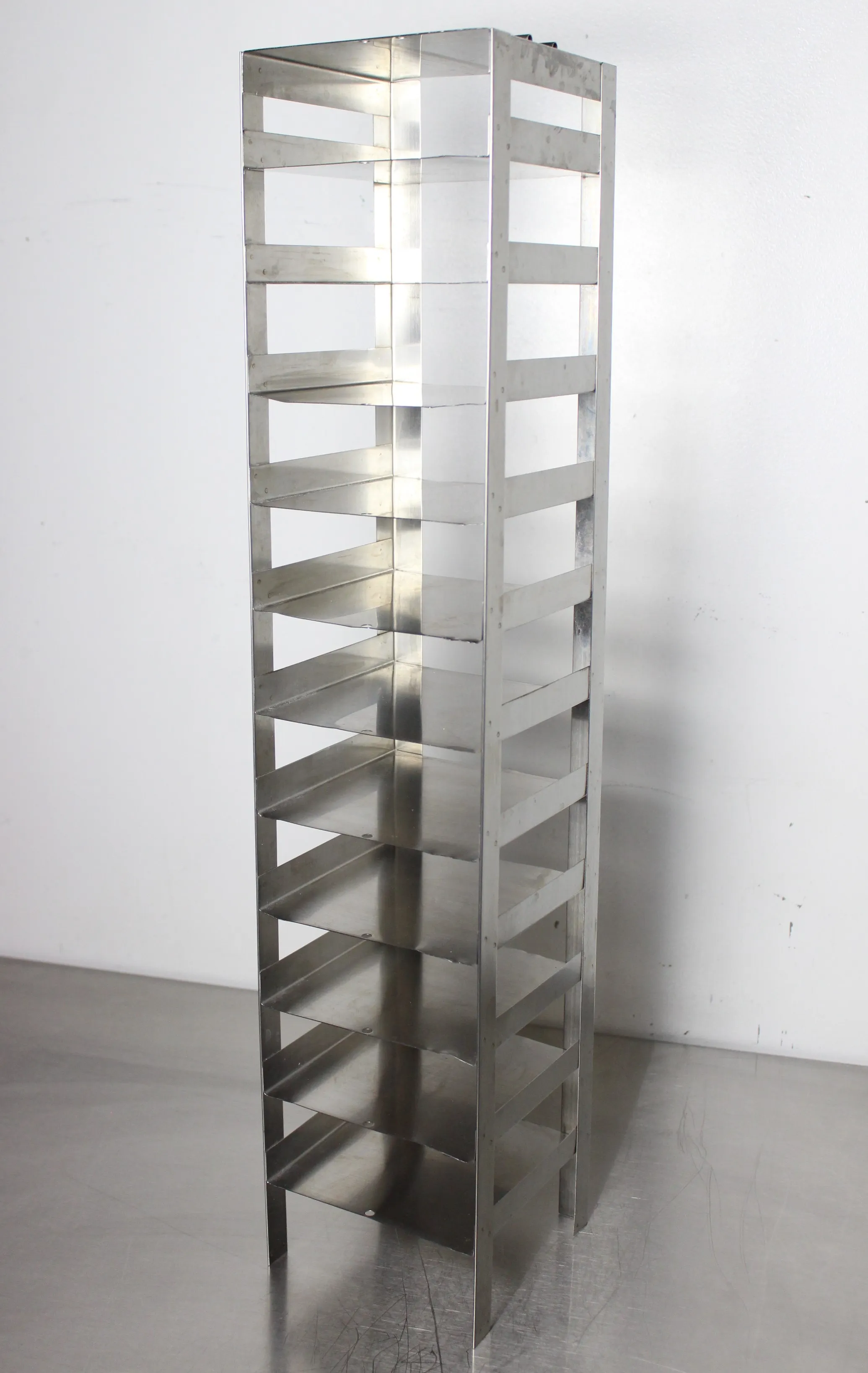 Used Laboratory Freezer Rack for 11-Compartment Cold Storage