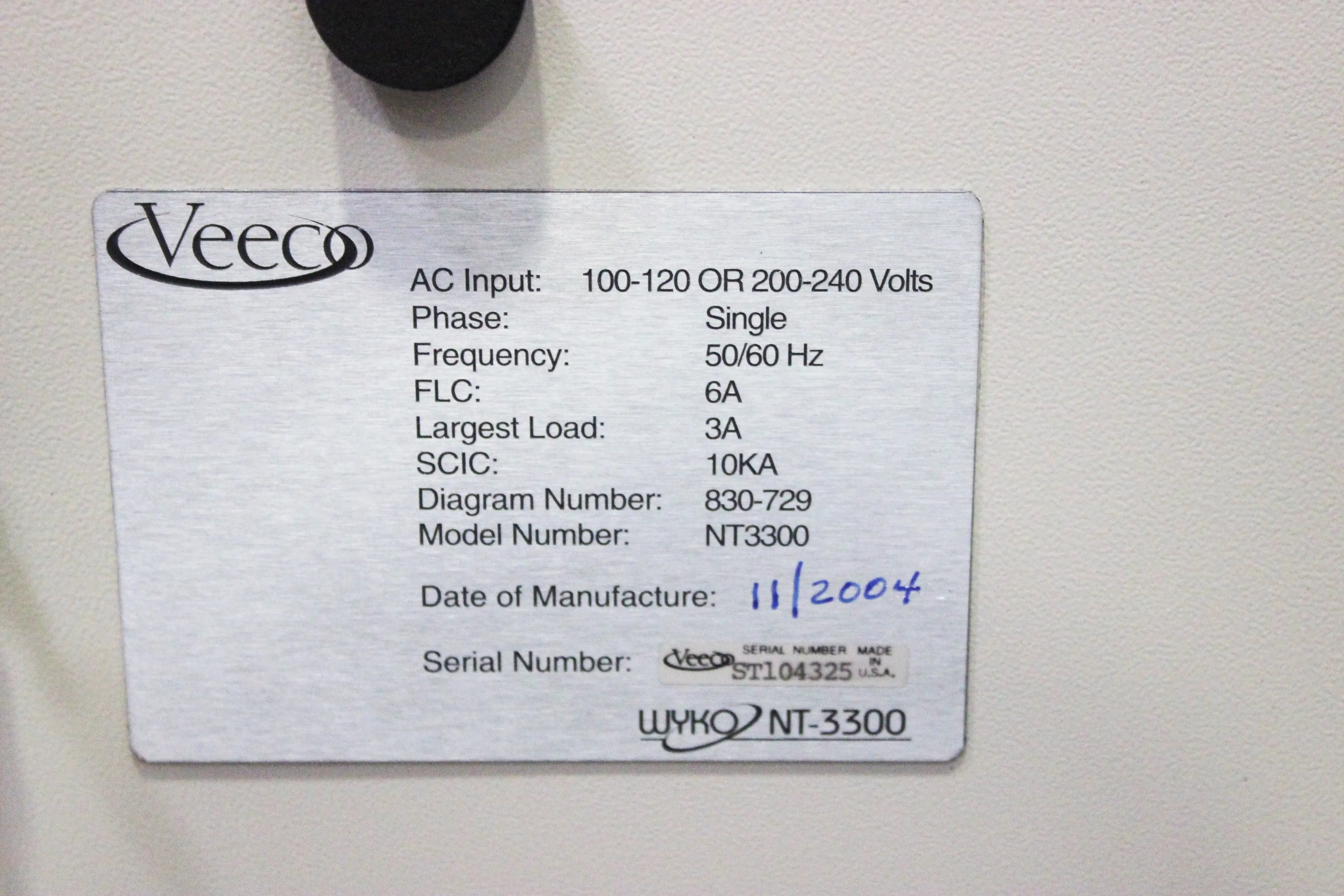 Veeco Instruments NT3300 Imaging System