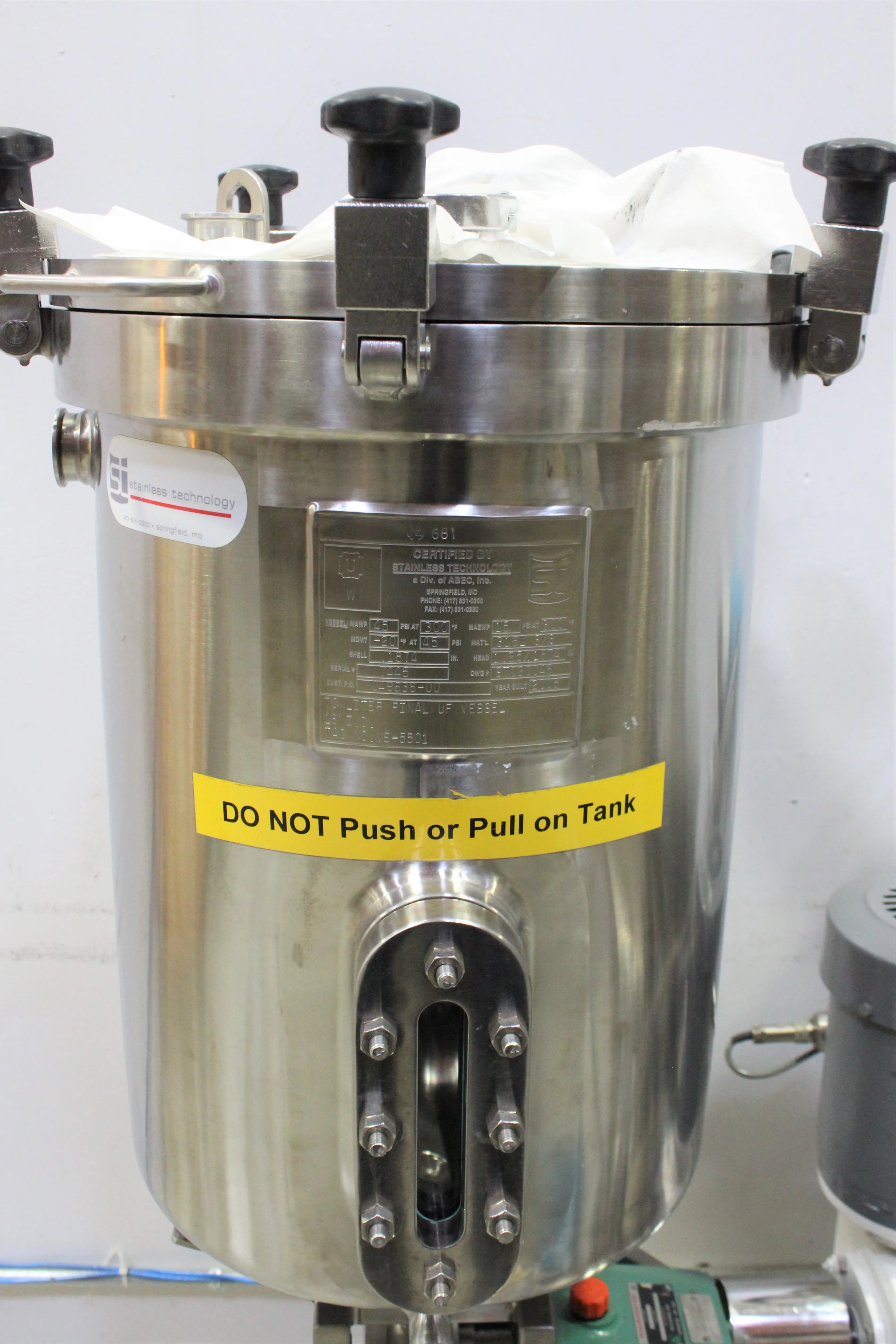 Sartorius Sartoflow Filtration System with 70L Reactor Tank