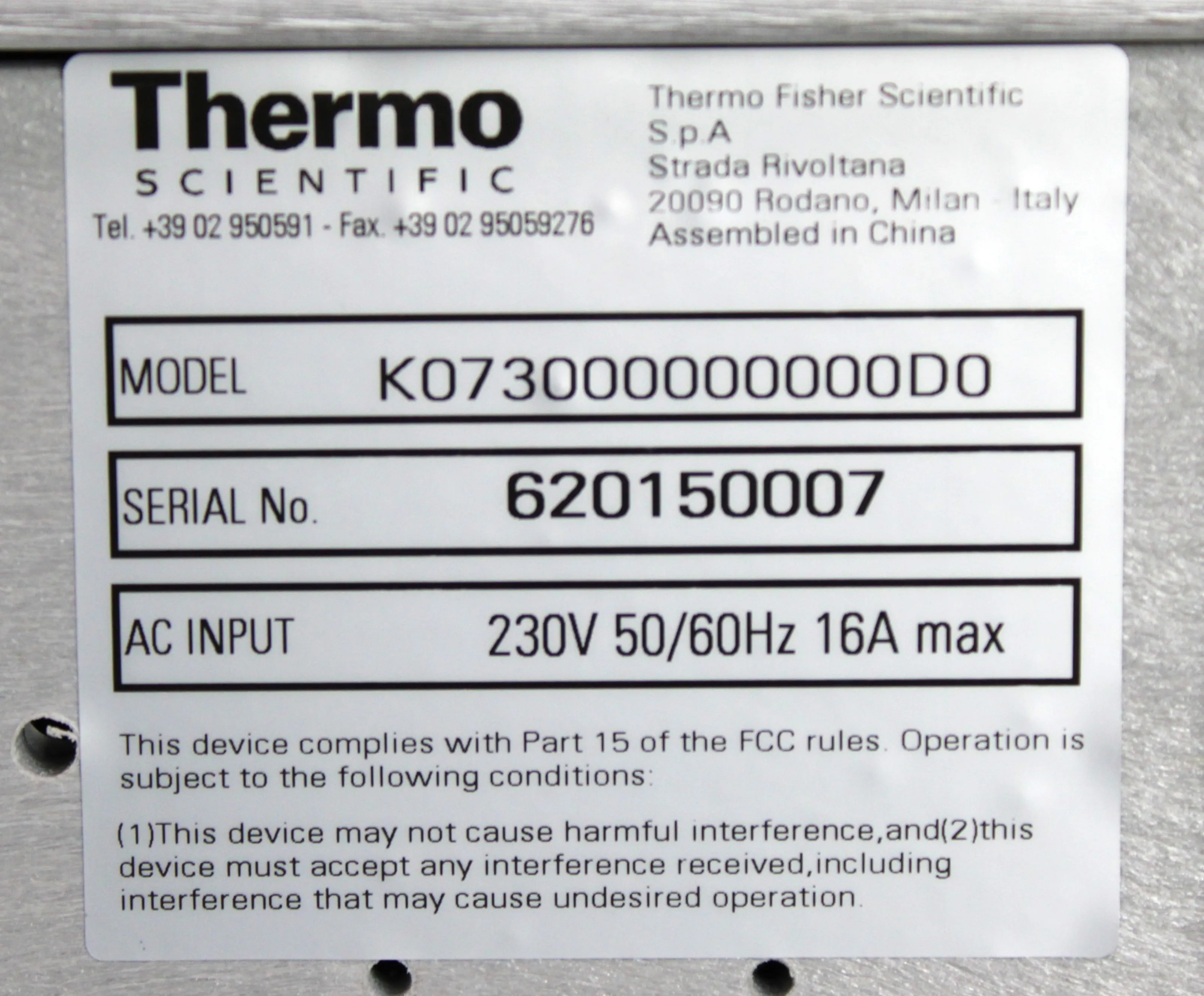 Thermo Fisher Scientific Trace GC Ultra Gas Chromatograph (PN K073000000000D0)