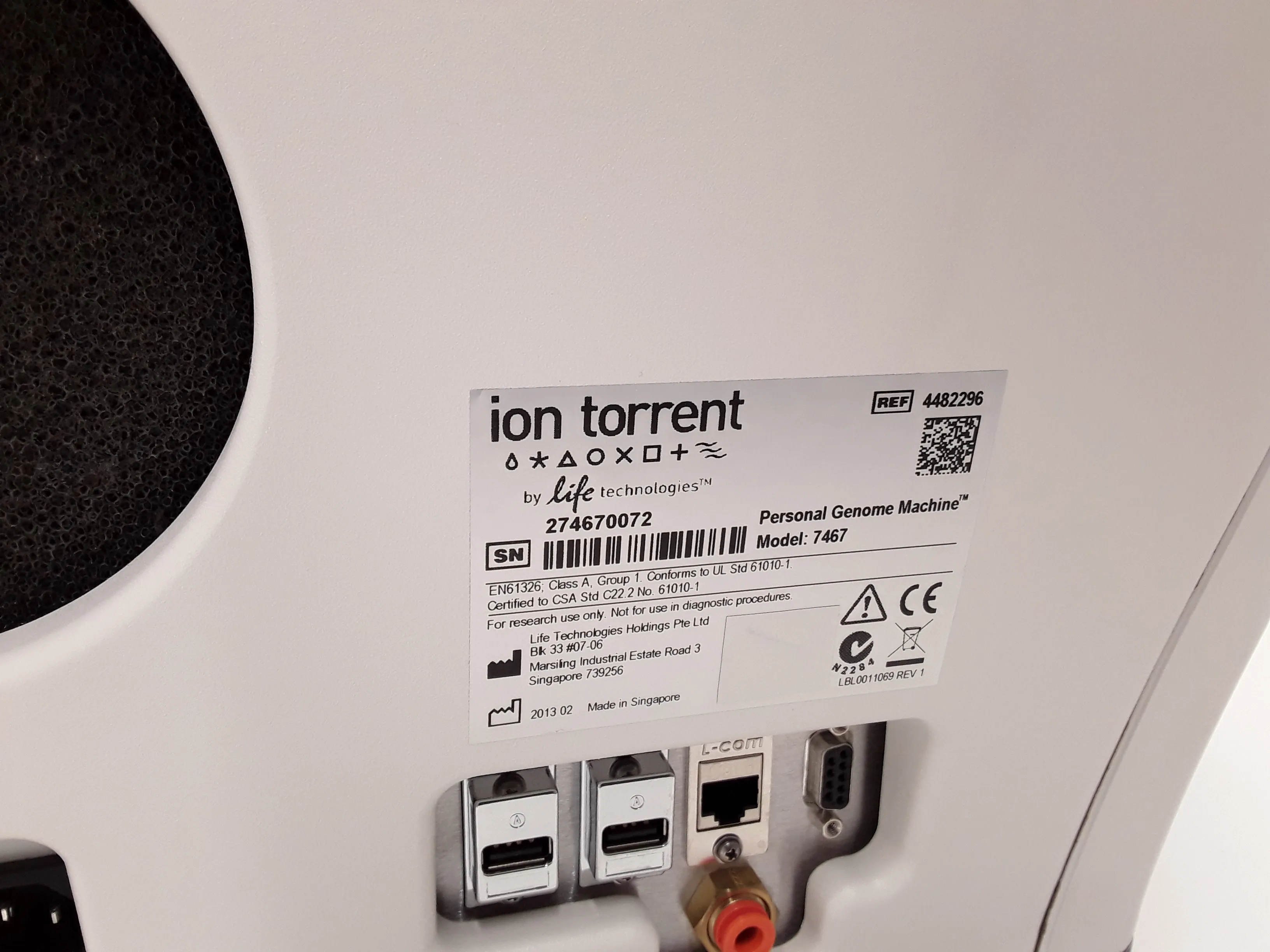 Ion Torrent 7467 Personal Genome Machine - PGM System