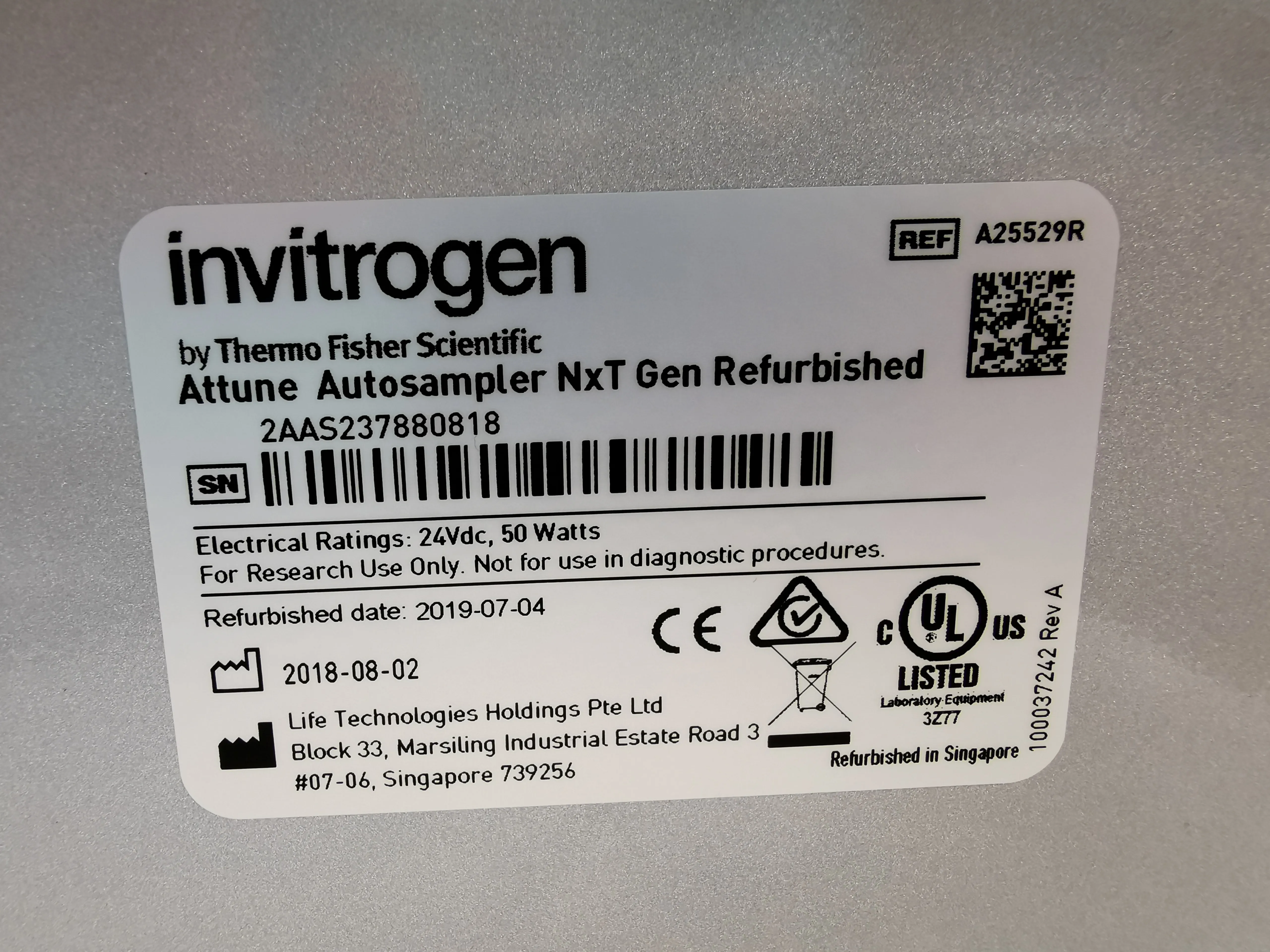 Invitrogen Attune NxT Gen Autosampler #A25529R